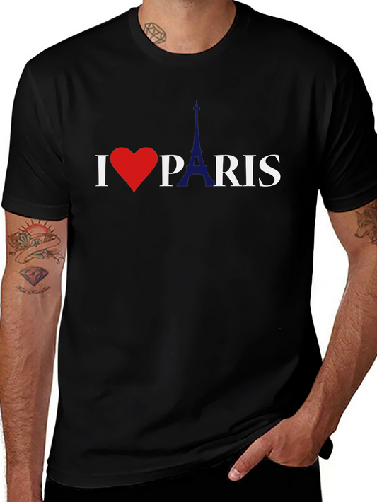 I Love Paris Graphic Tee - Classic Black