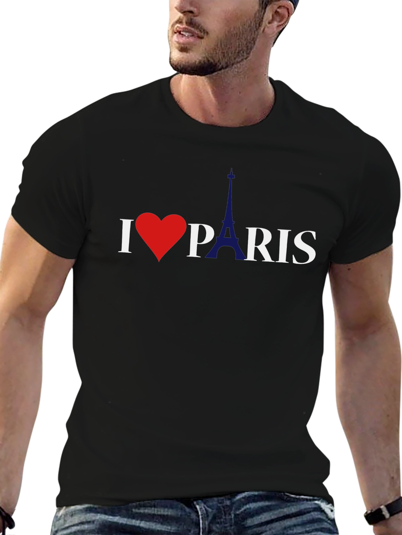 I Love Paris Graphic Tee - Classic Black