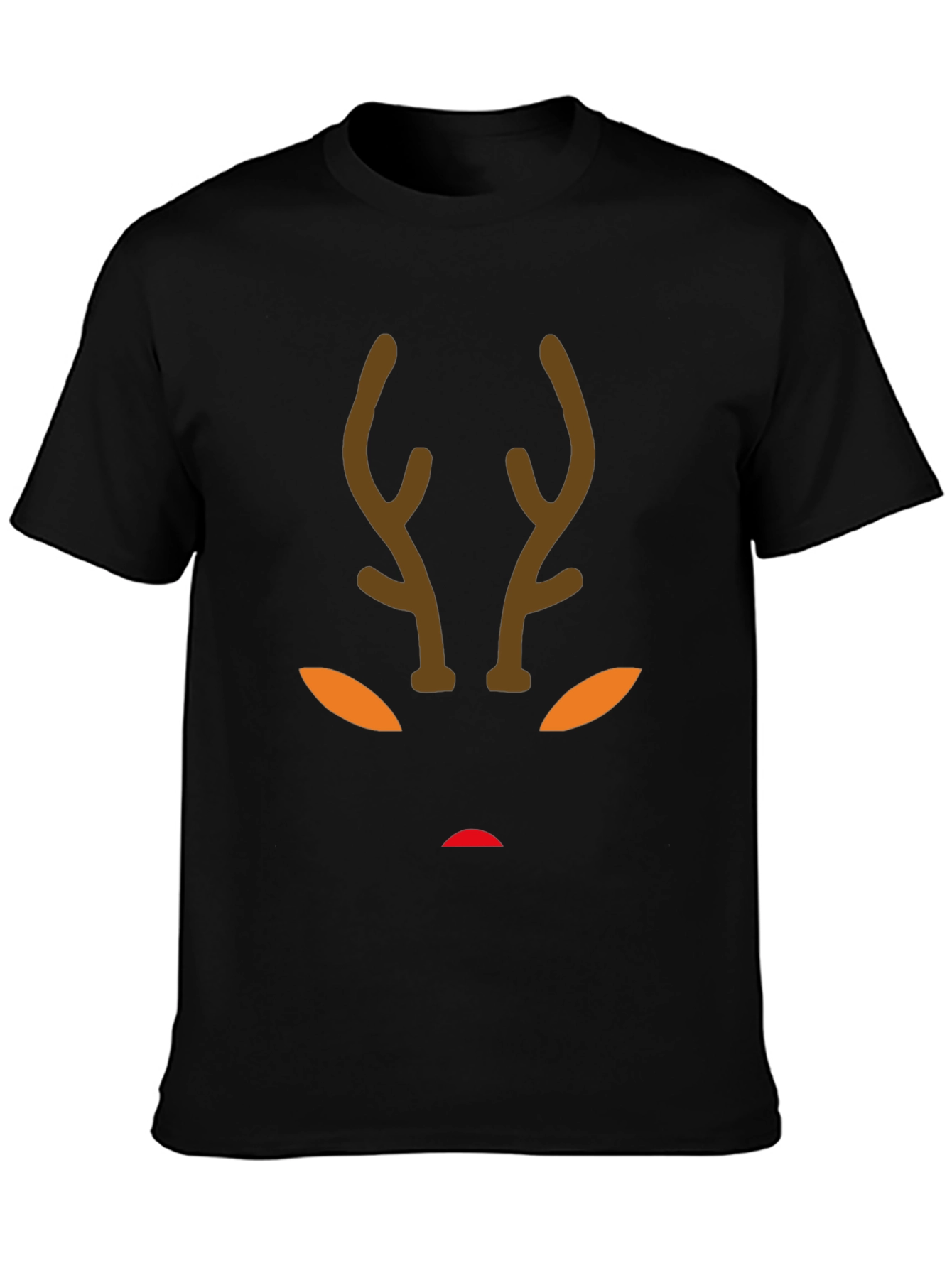 Reindeer Face Graphic Tee - Holiday Fun