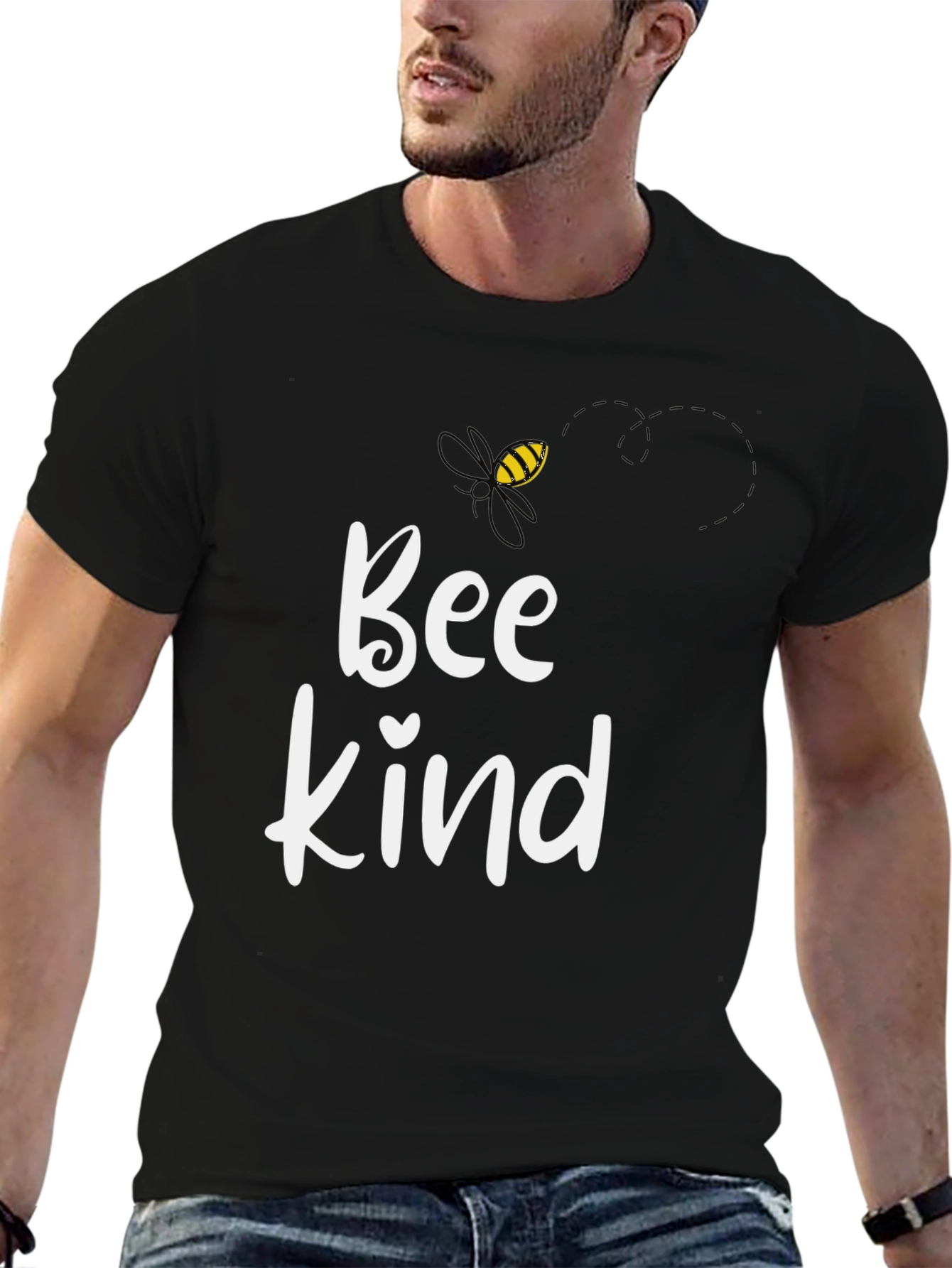 Bee Kind Black T-Shirt - Motivational Graphic Tee