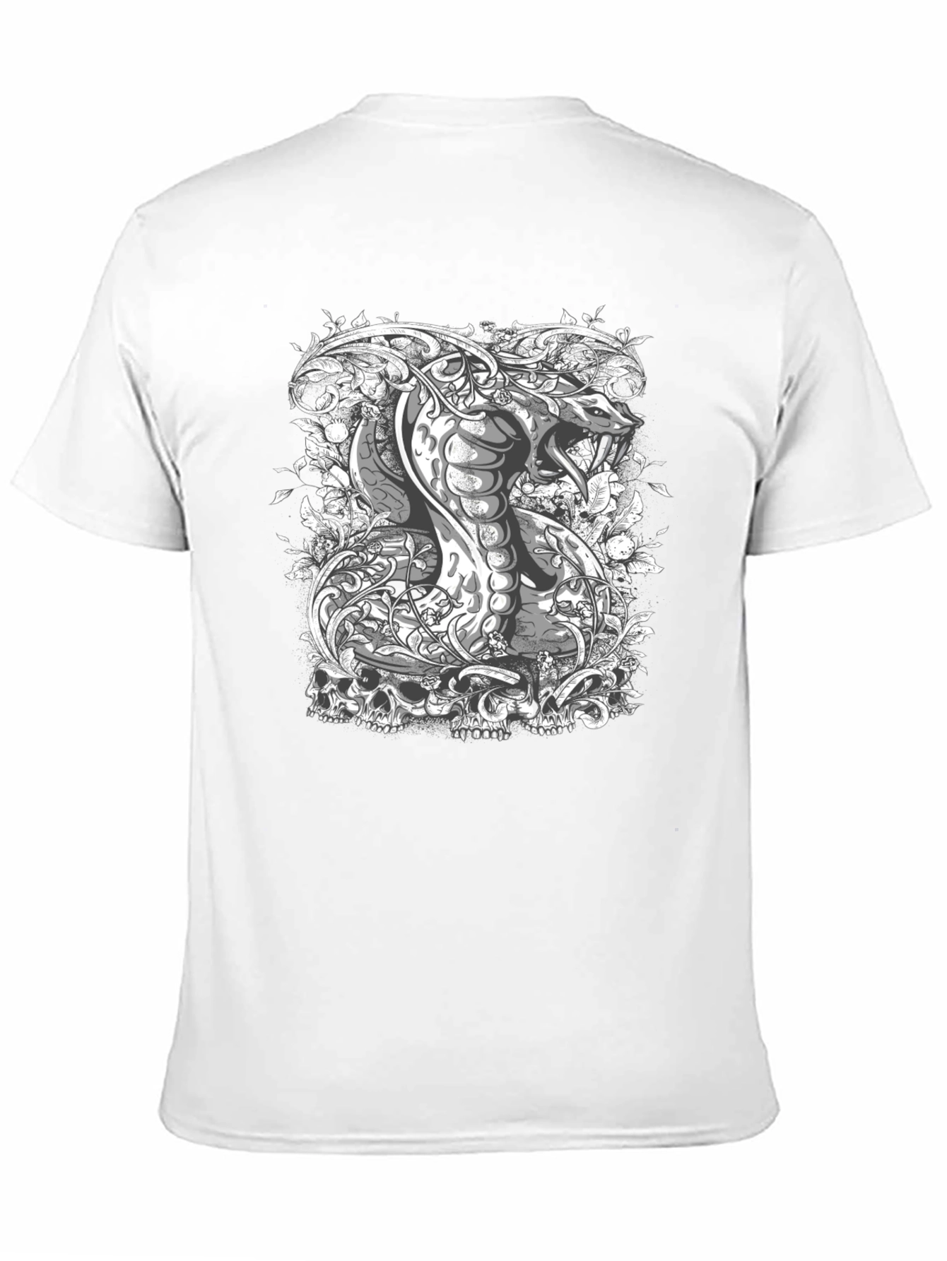 Cobra & Skull Graphic Tee - Edgy Style