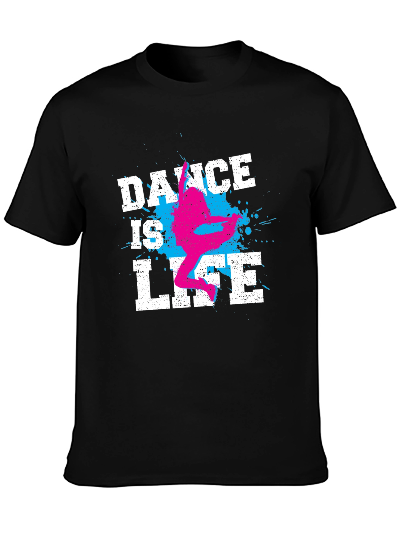 Dance Is Life Graphic Tee - Black Cotton T-Shirt