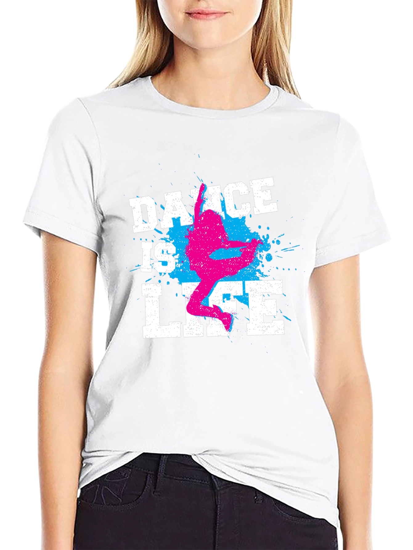 Dance Is Life Graphic Tee - Black Cotton T-Shirt