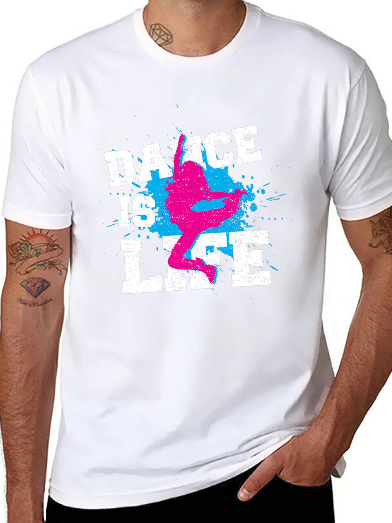 Dance Is Life Graphic Tee - Black Cotton T-Shirt