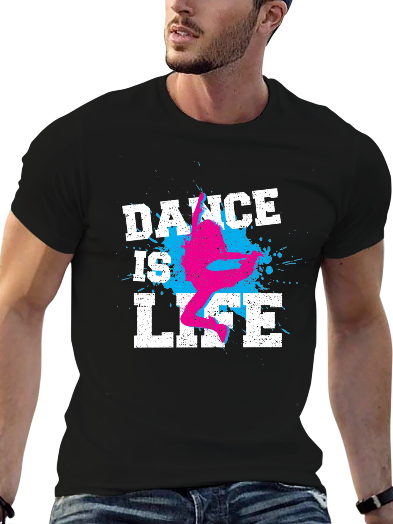 Dance Is Life Graphic Tee - Black Cotton T-Shirt