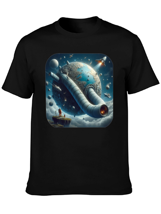 Sci-Fi Planet T-Shirt - Futuristic Graphic Tee