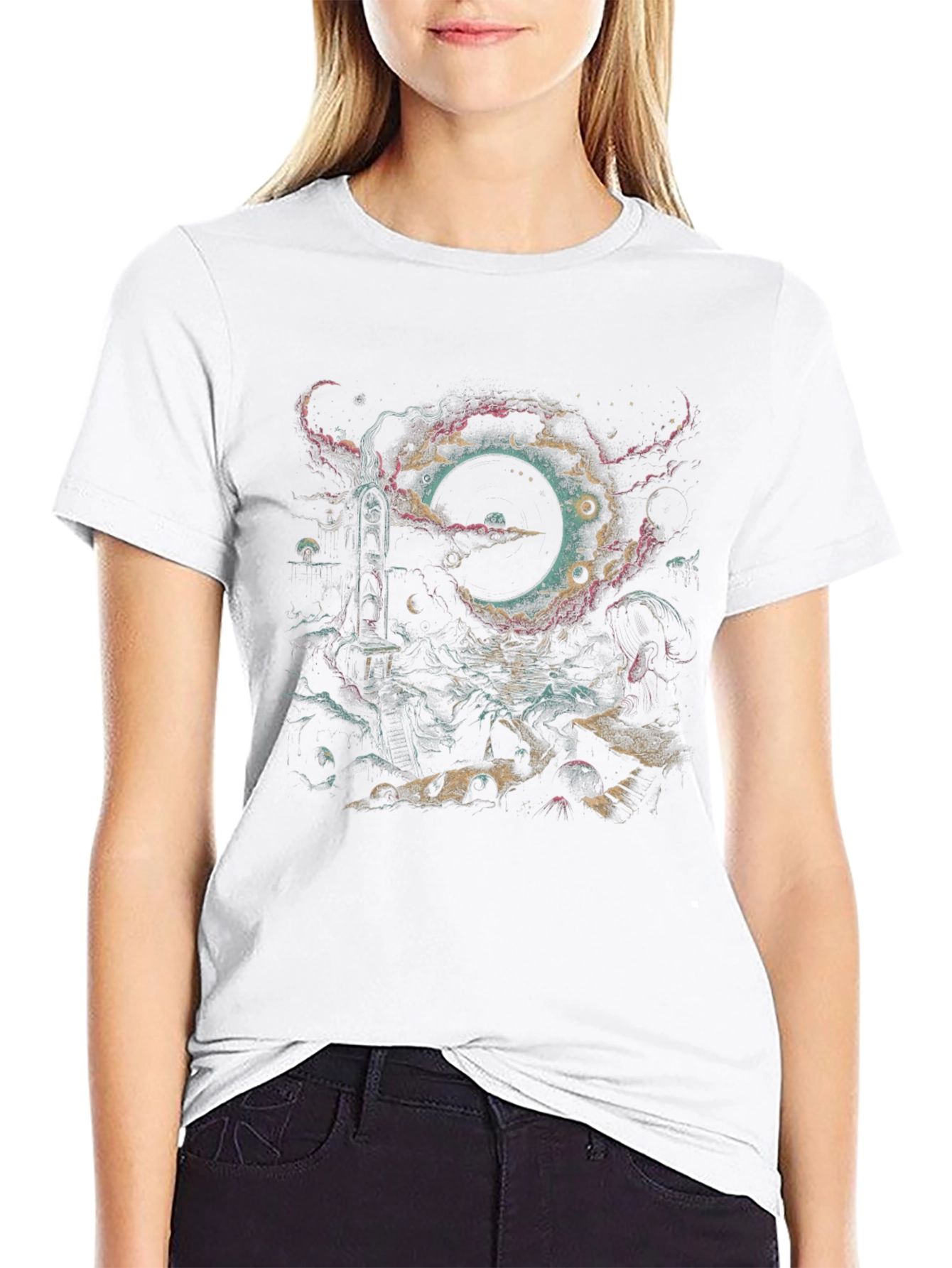 Cosmic Eclipse Graphic Tee - Stylish Black T-Shirt