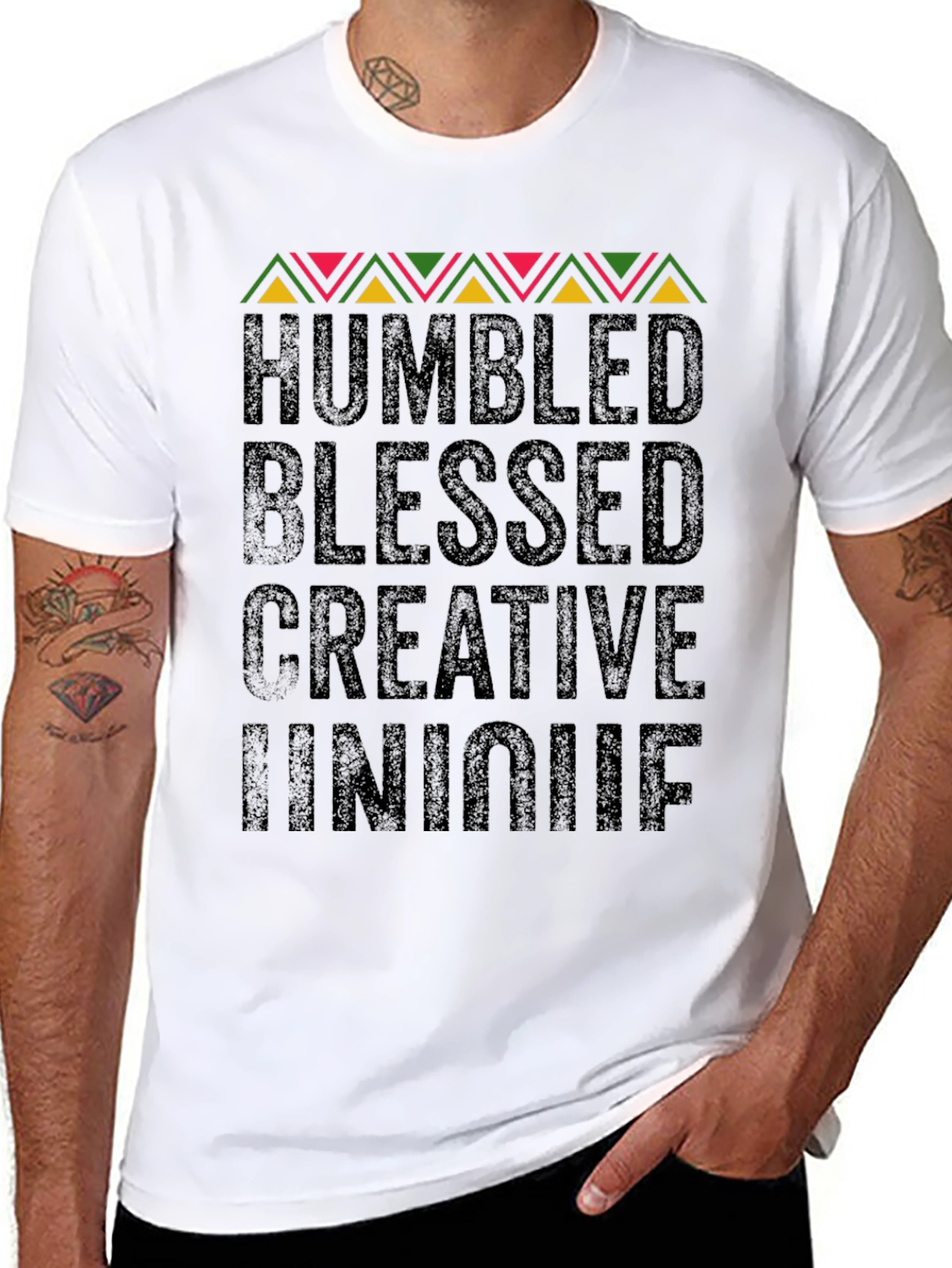 Humbled Blessed Creative Unique Black Graphic Tee