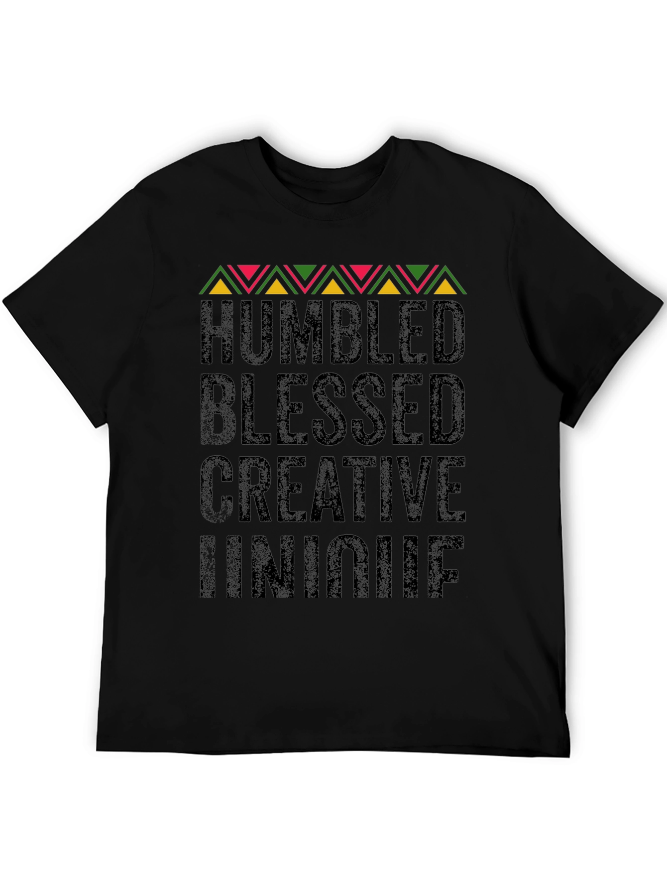 Humbled Blessed Creative Unique Black Graphic Tee