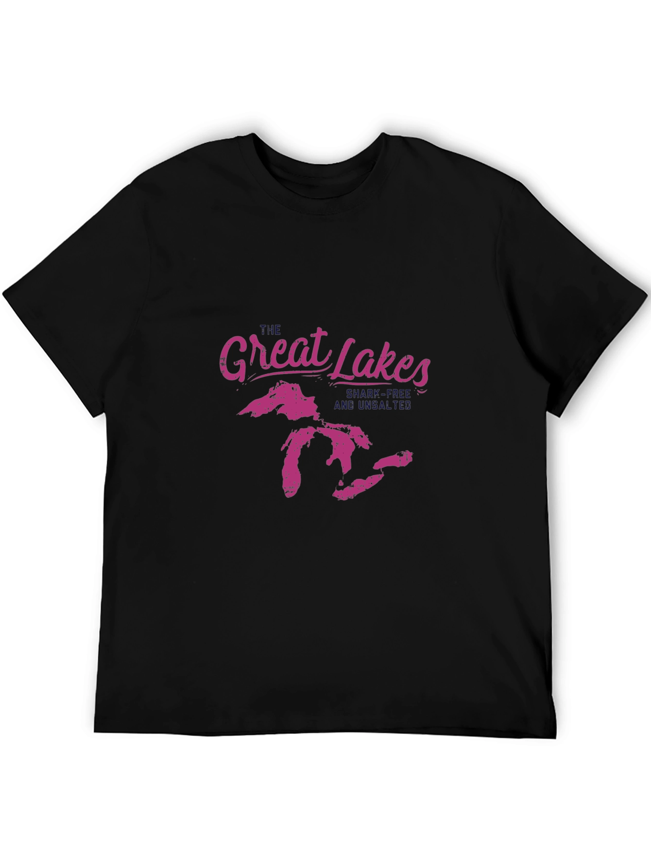 Great Lakes Graphic Print Black T-Shirt