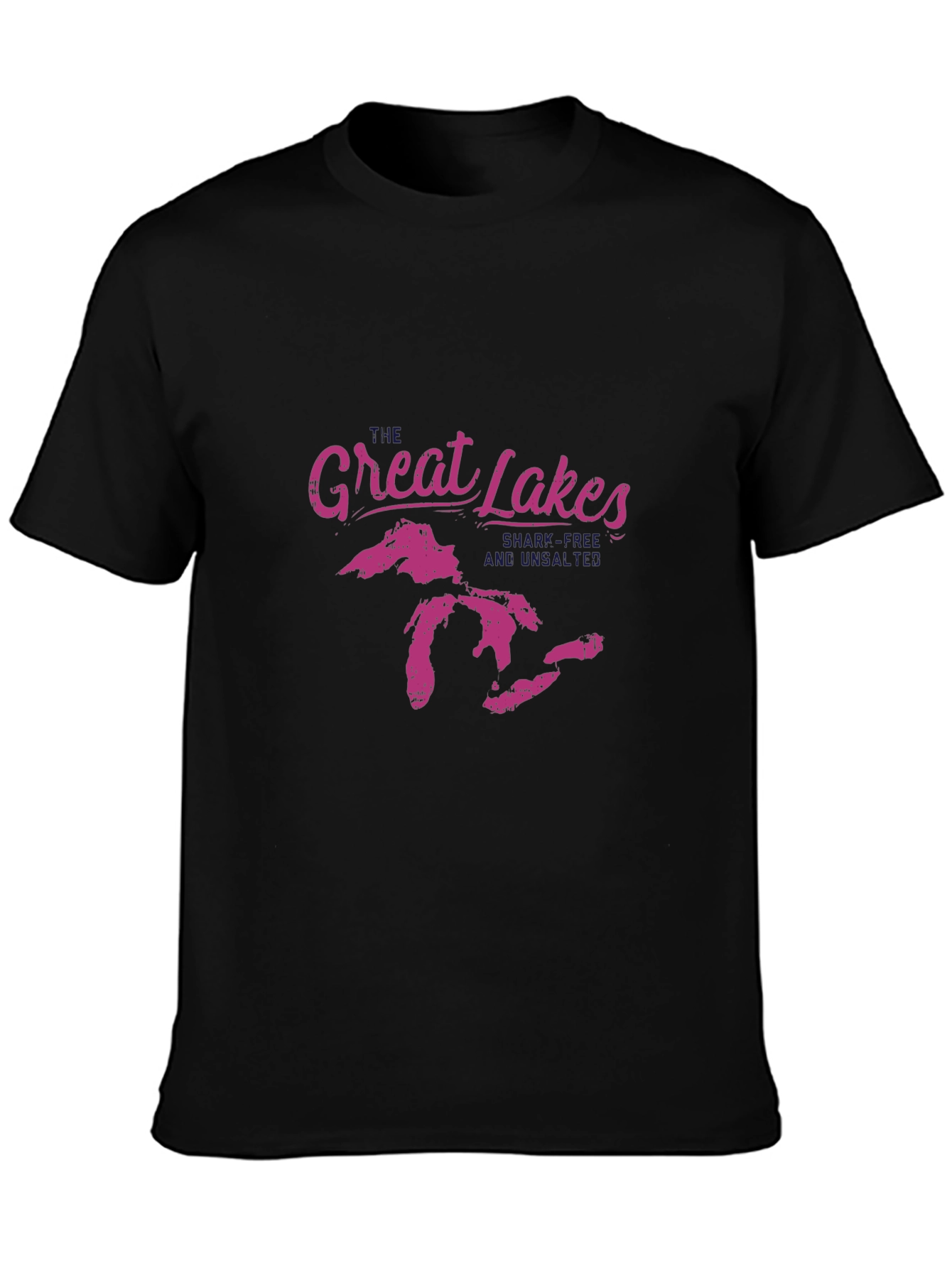 Great Lakes Graphic Print Black T-Shirt