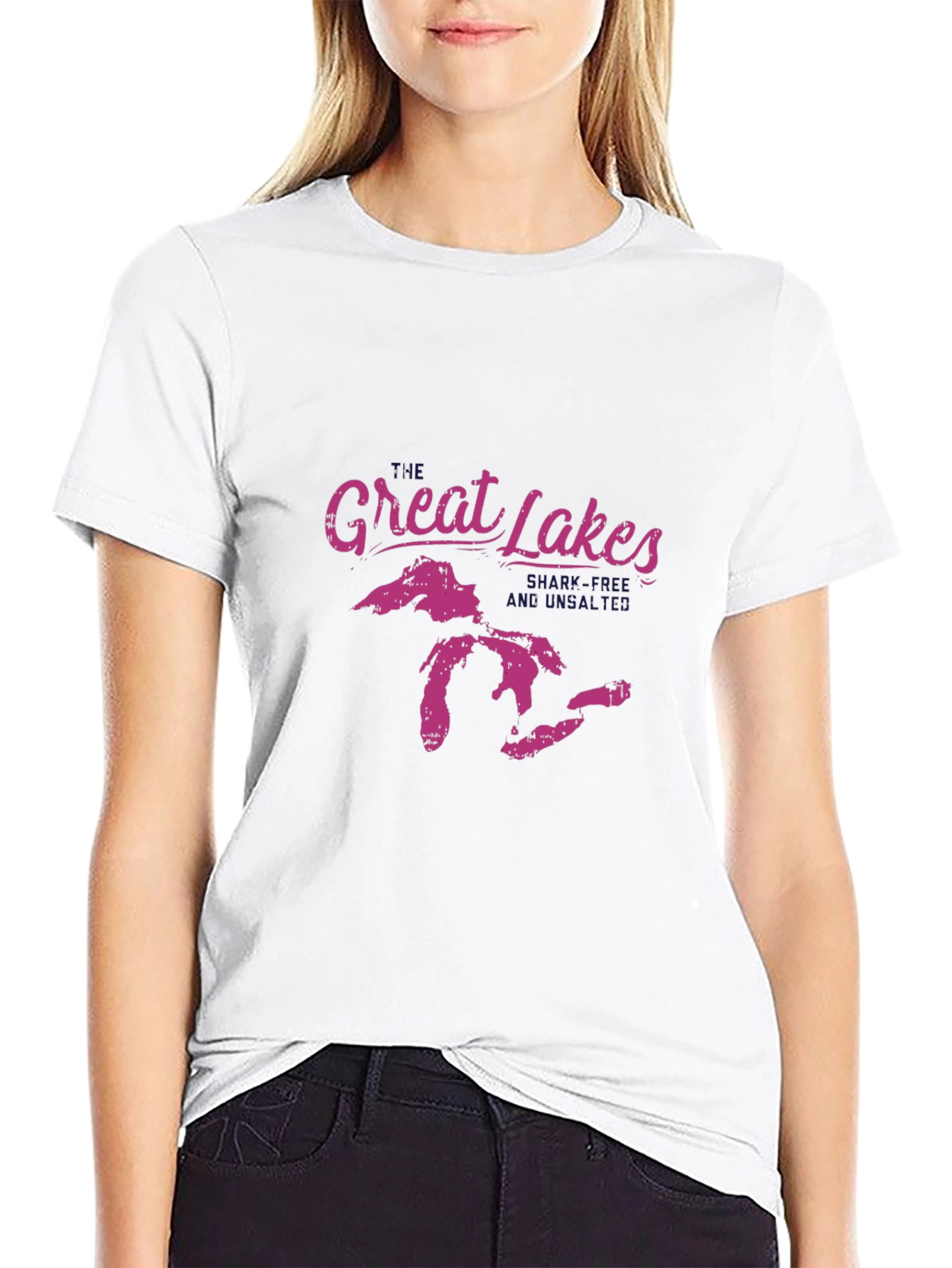 Great Lakes Graphic Print Black T-Shirt