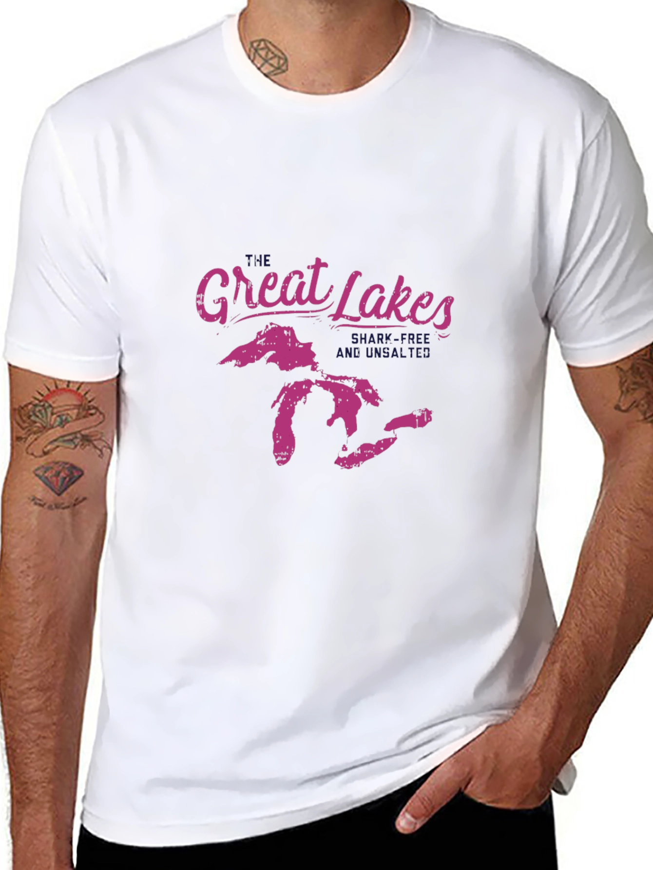 Great Lakes Graphic Print Black T-Shirt