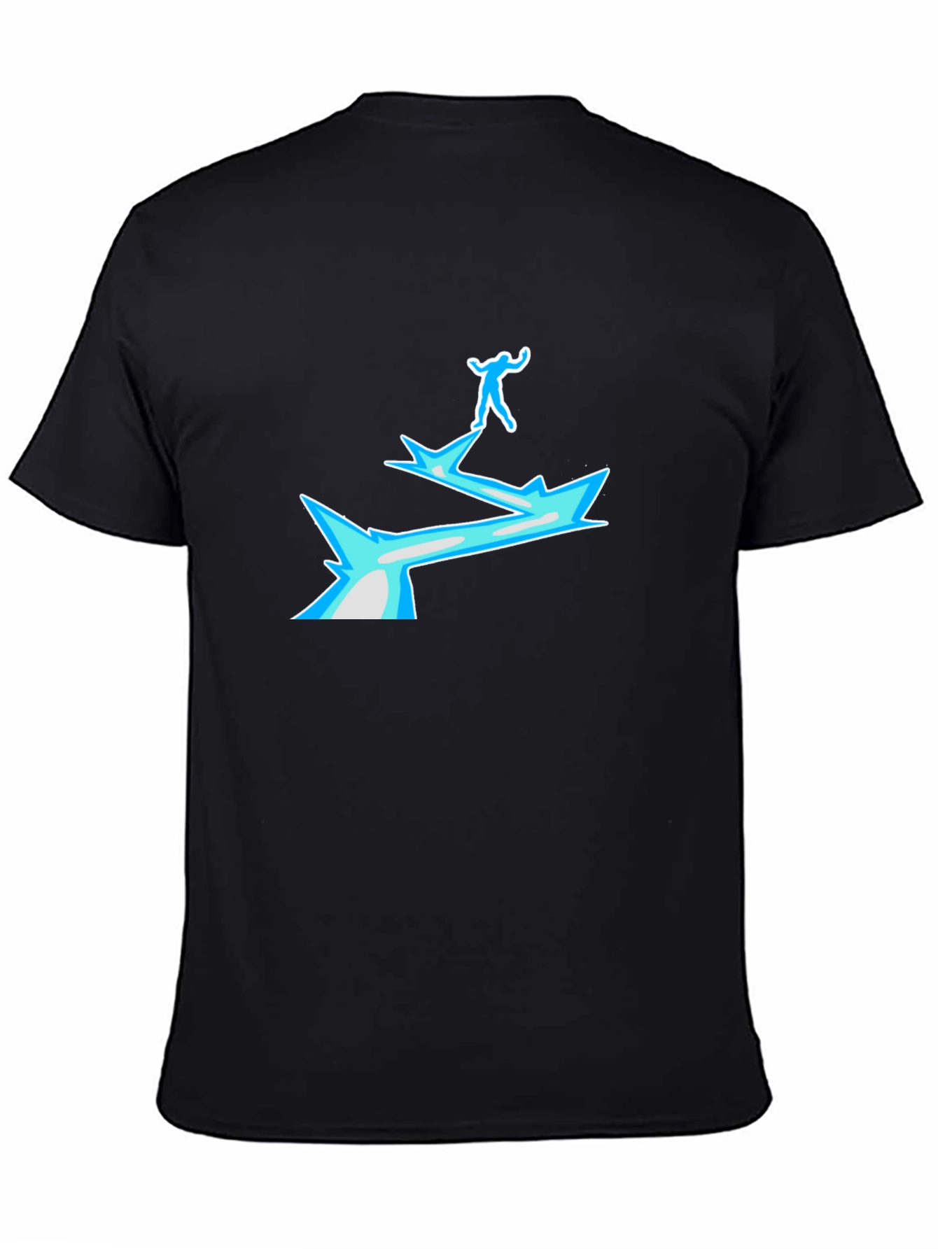 Black T-Shirt with Ice Bridge Graphic