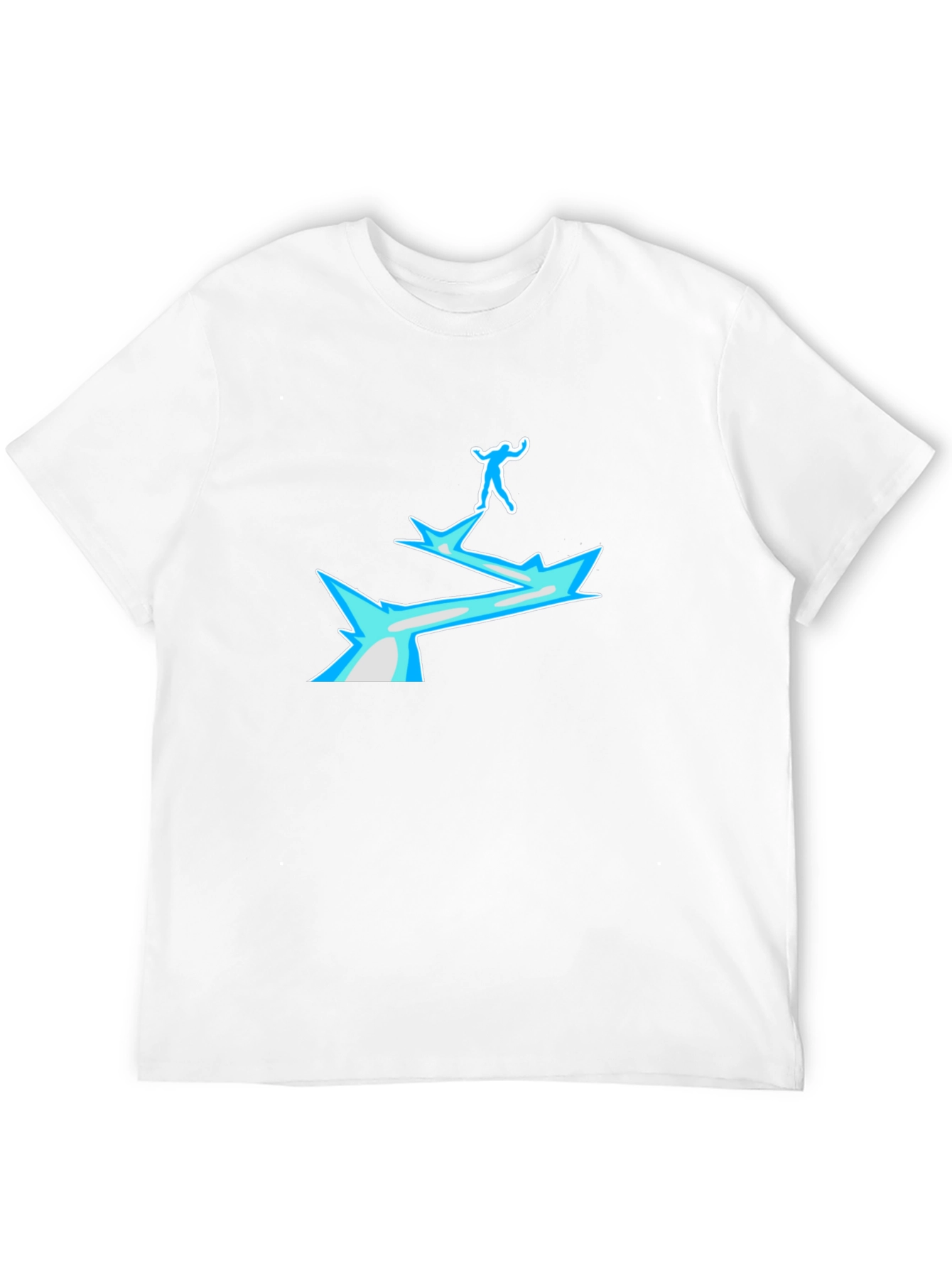 Black T-Shirt with Ice Bridge Graphic