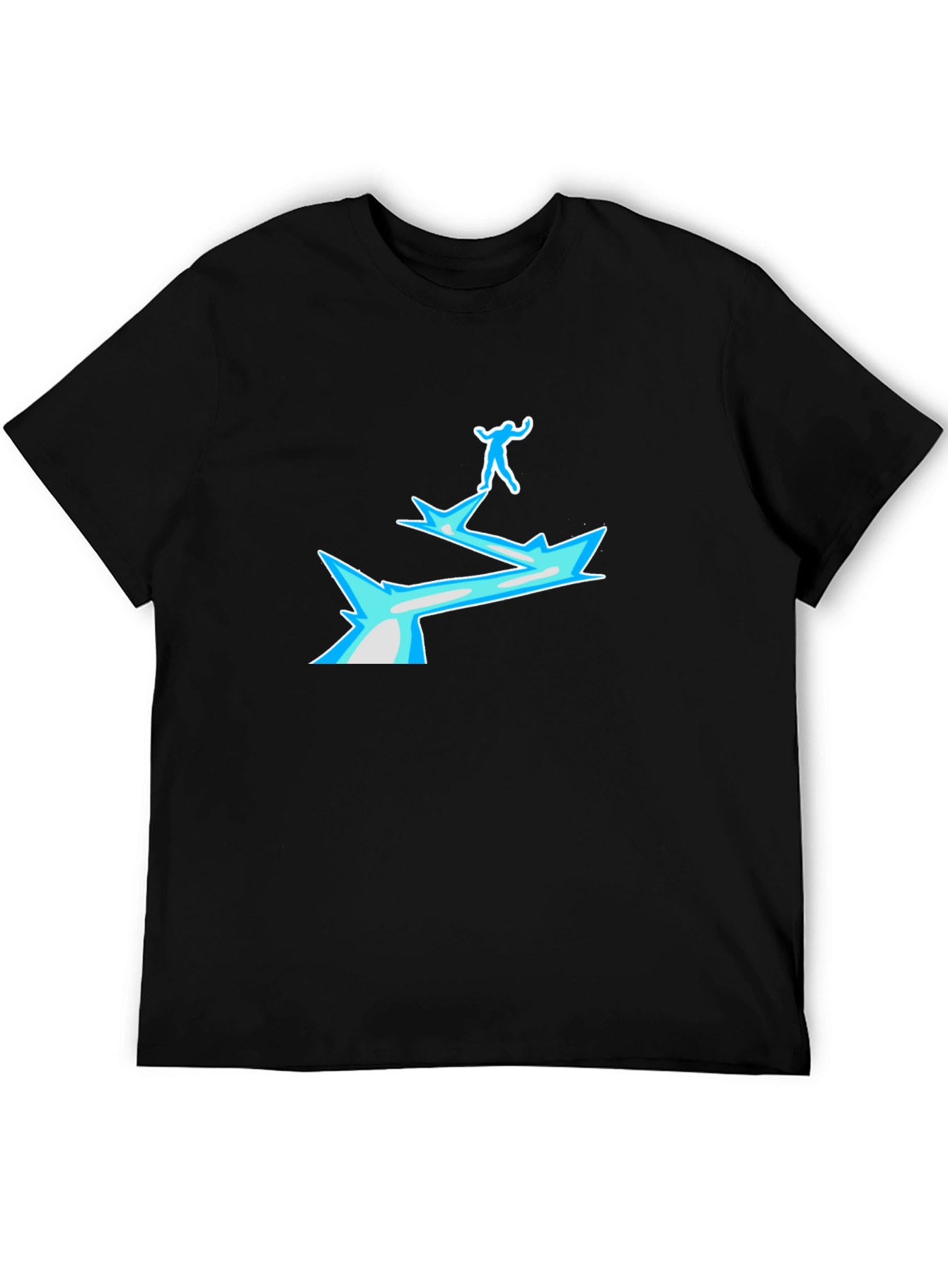 Black T-Shirt with Ice Bridge Graphic