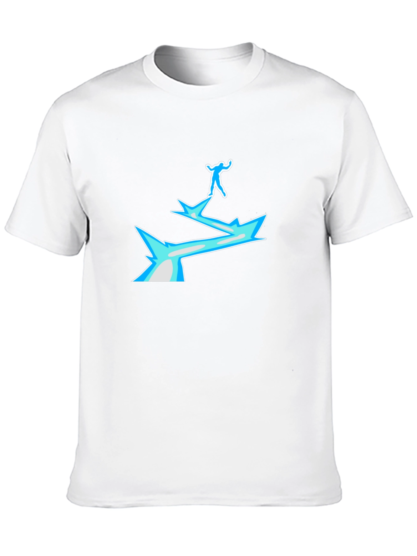 Black T-Shirt with Ice Bridge Graphic