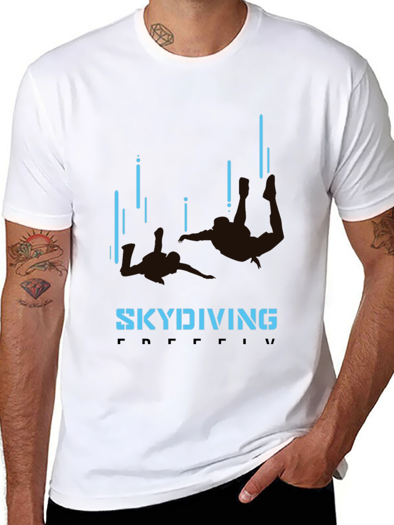 Skydiving Freefall Graphic Tee