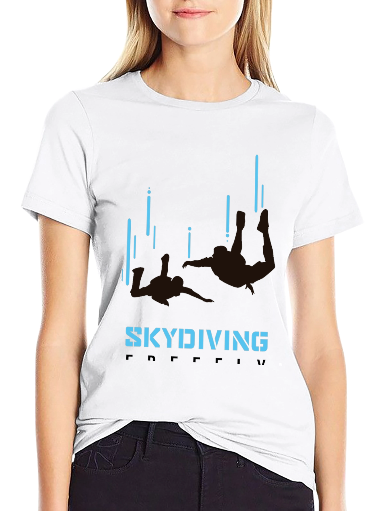 Skydiving Freefall Graphic Tee