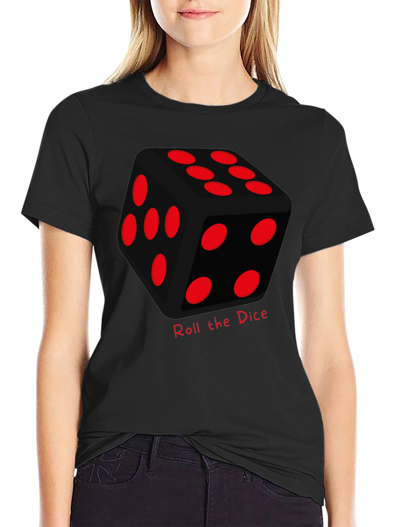 Roll the Dice Graphic Tee - Lucky Black T-Shirt