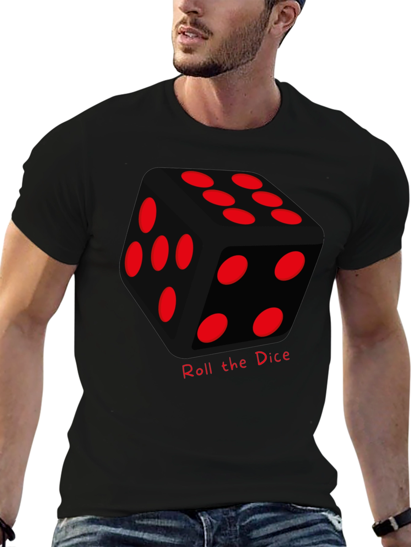 Roll the Dice Graphic Tee - Lucky Black T-Shirt