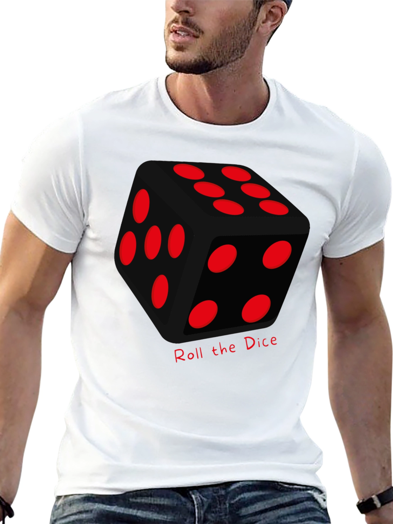 Roll the Dice Graphic Tee - Lucky Black T-Shirt
