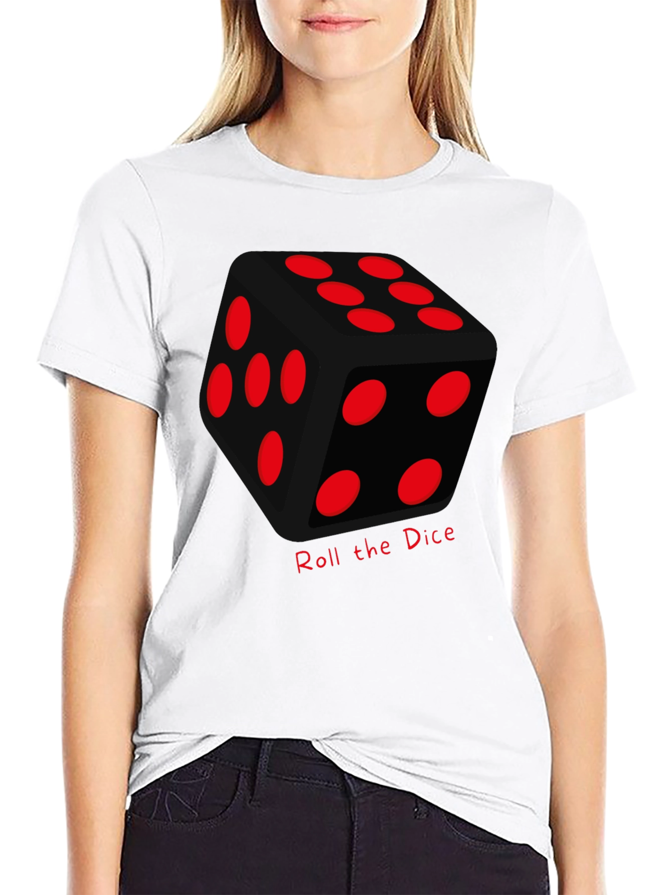 Roll the Dice Graphic Tee - Lucky Black T-Shirt