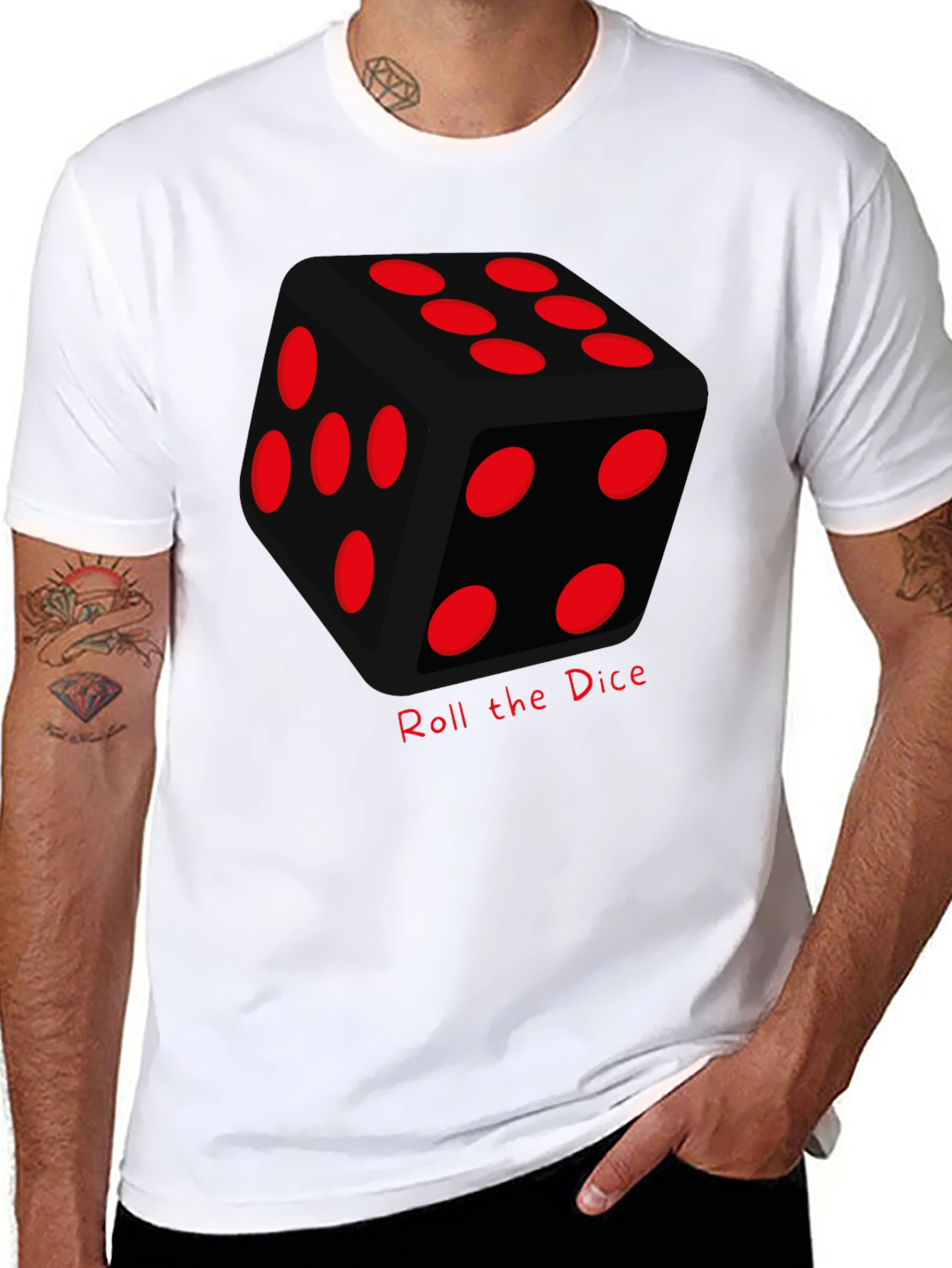 Roll the Dice Graphic Tee - Lucky Black T-Shirt