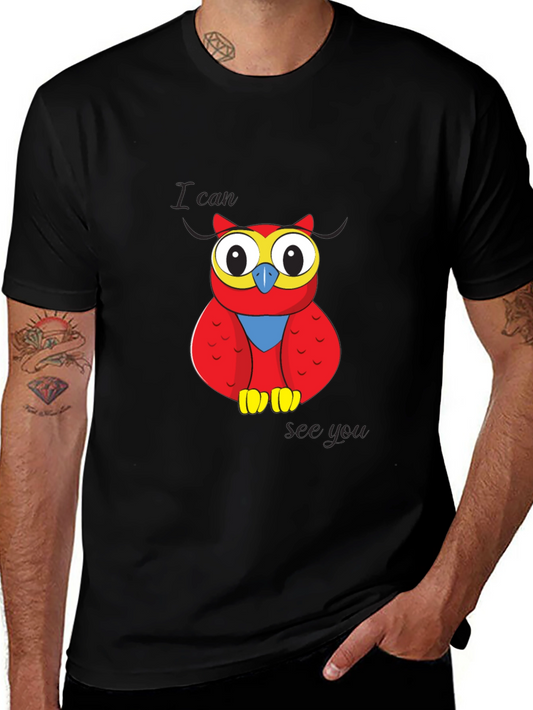 Owl Graphic T-Shirt - I Can See You Design