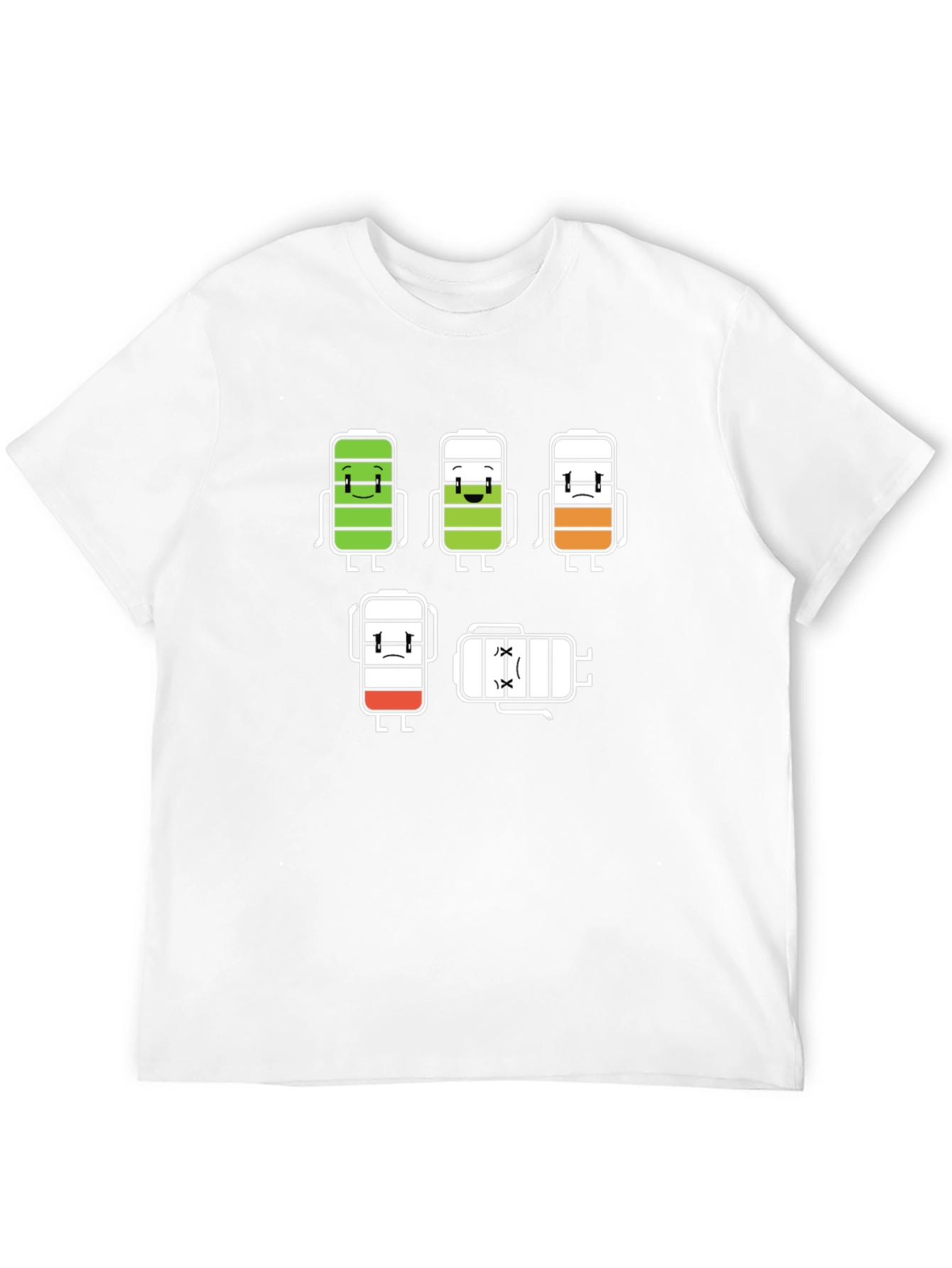 Battery Life Humor Graphic T-Shirt - Black
