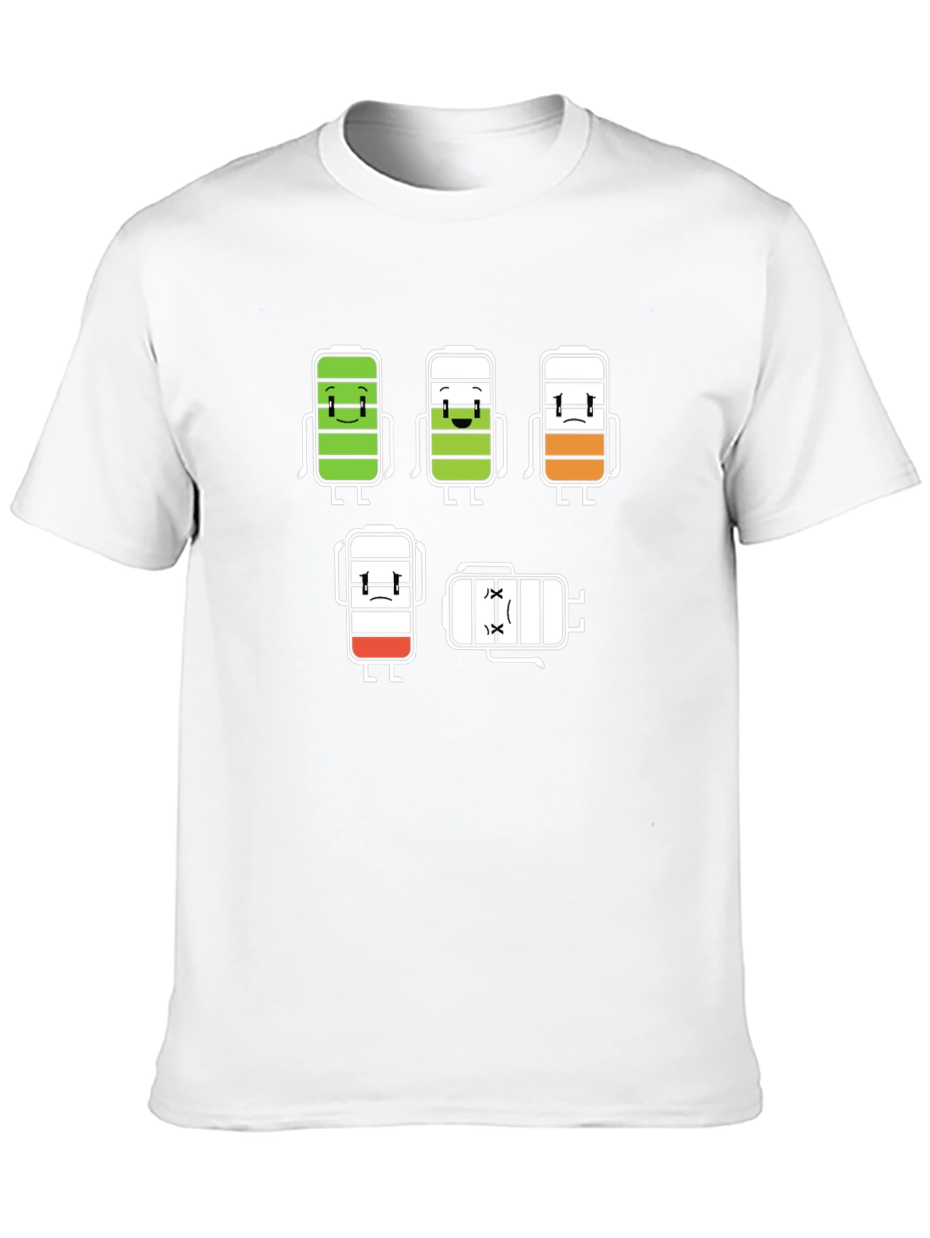 Battery Life Humor Graphic T-Shirt - Black