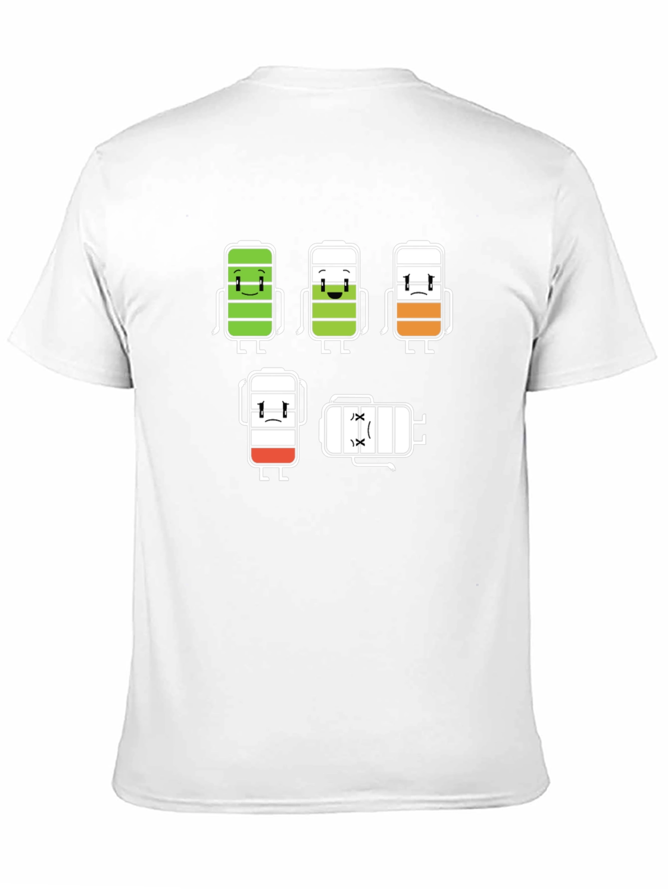 Battery Life Humor Graphic T-Shirt - Black