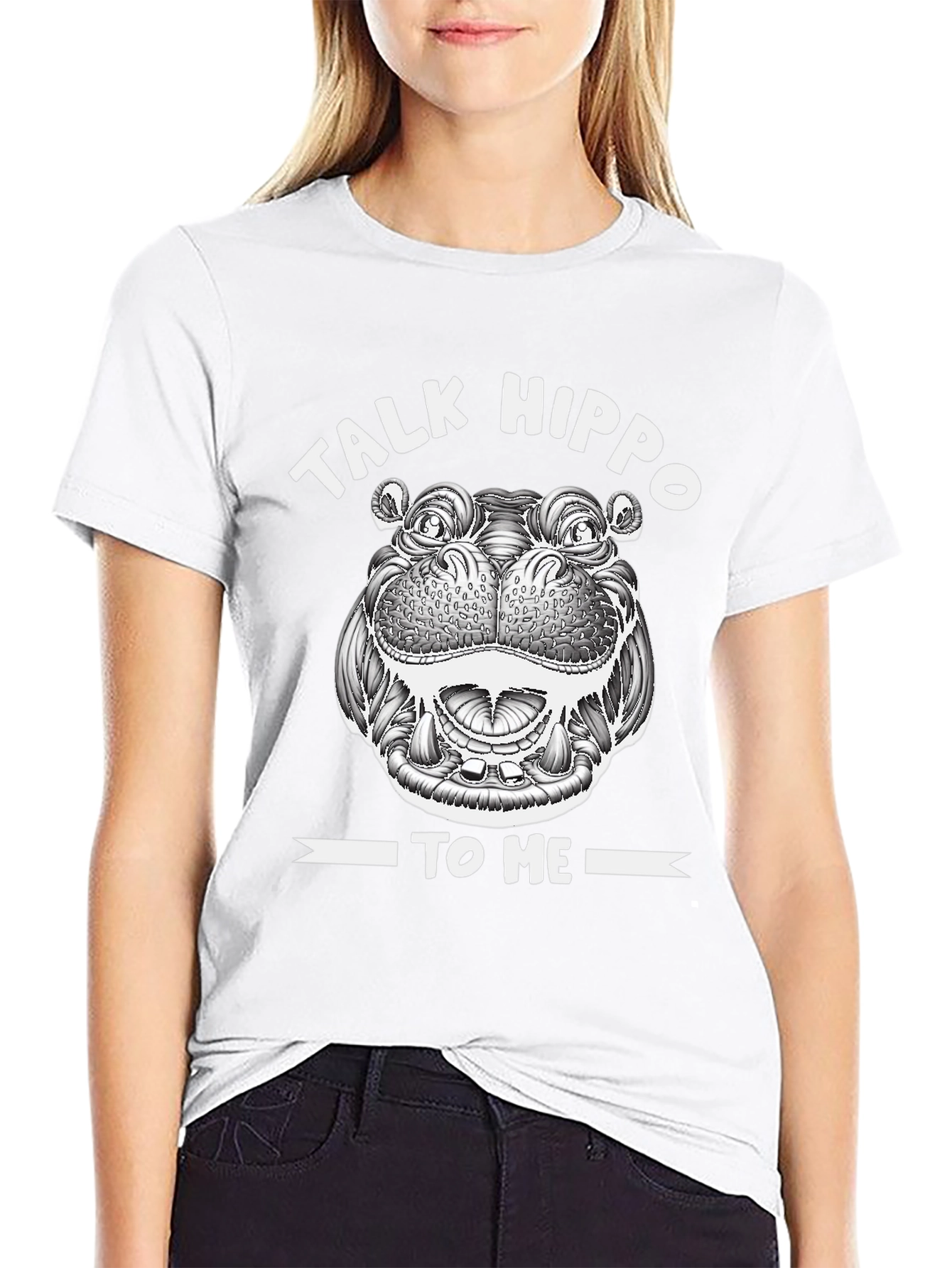Talk Hippo To Me Graphic T-Shirt