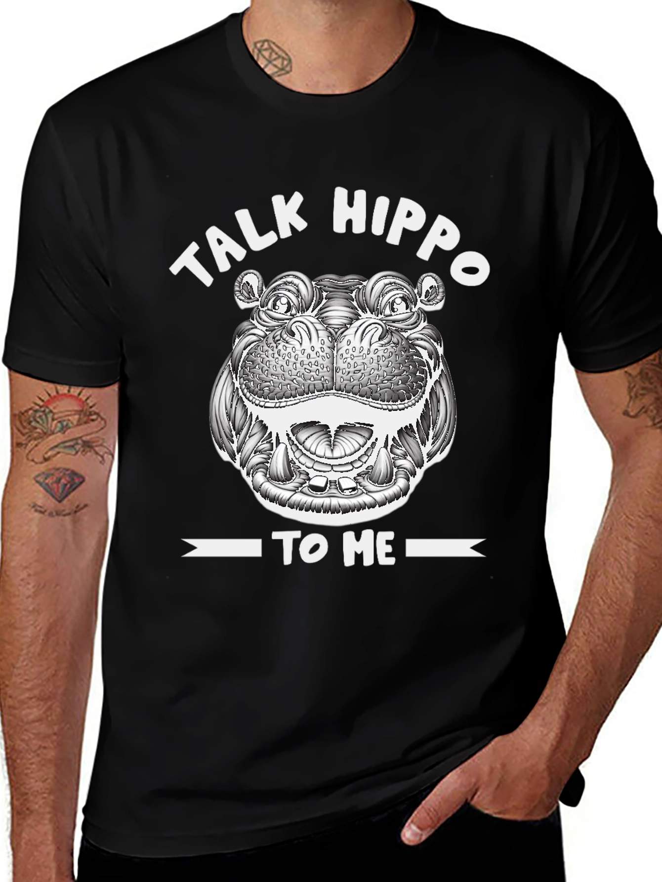 Talk Hippo To Me Graphic T-Shirt