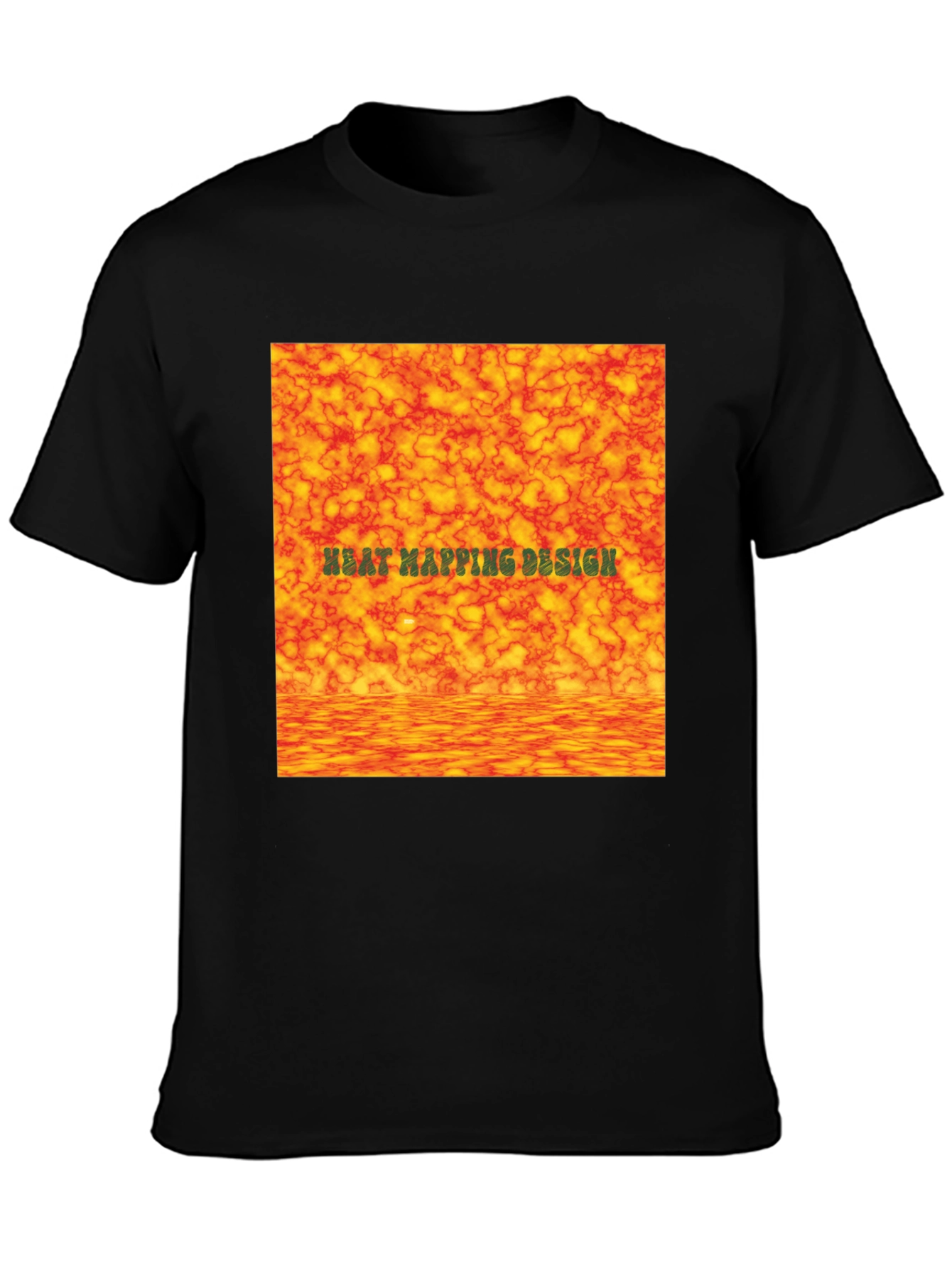 Heat Mapping Design Black T-Shirt