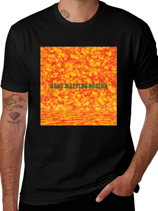 Heat Mapping Design Black T-Shirt