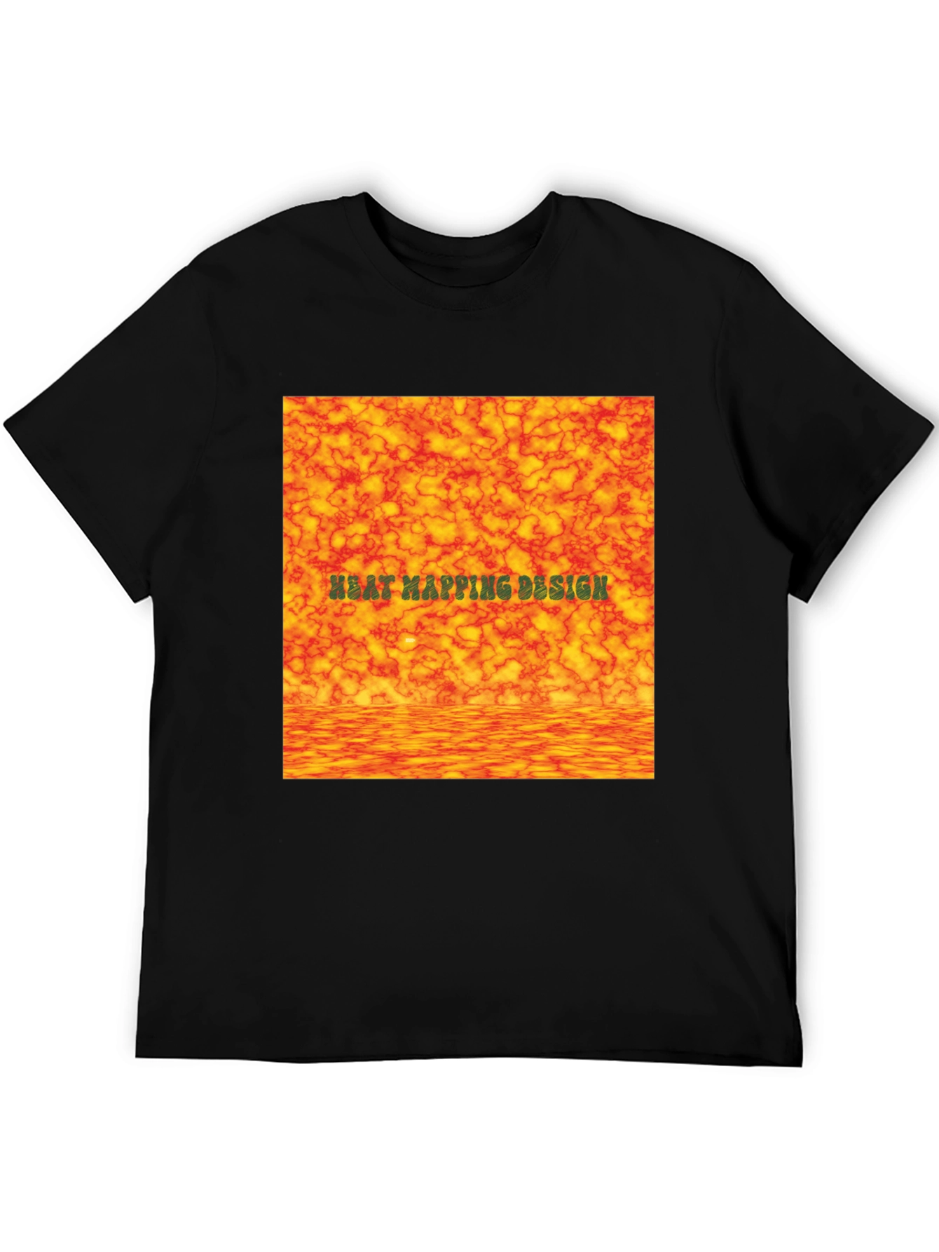 Heat Mapping Design Black T-Shirt