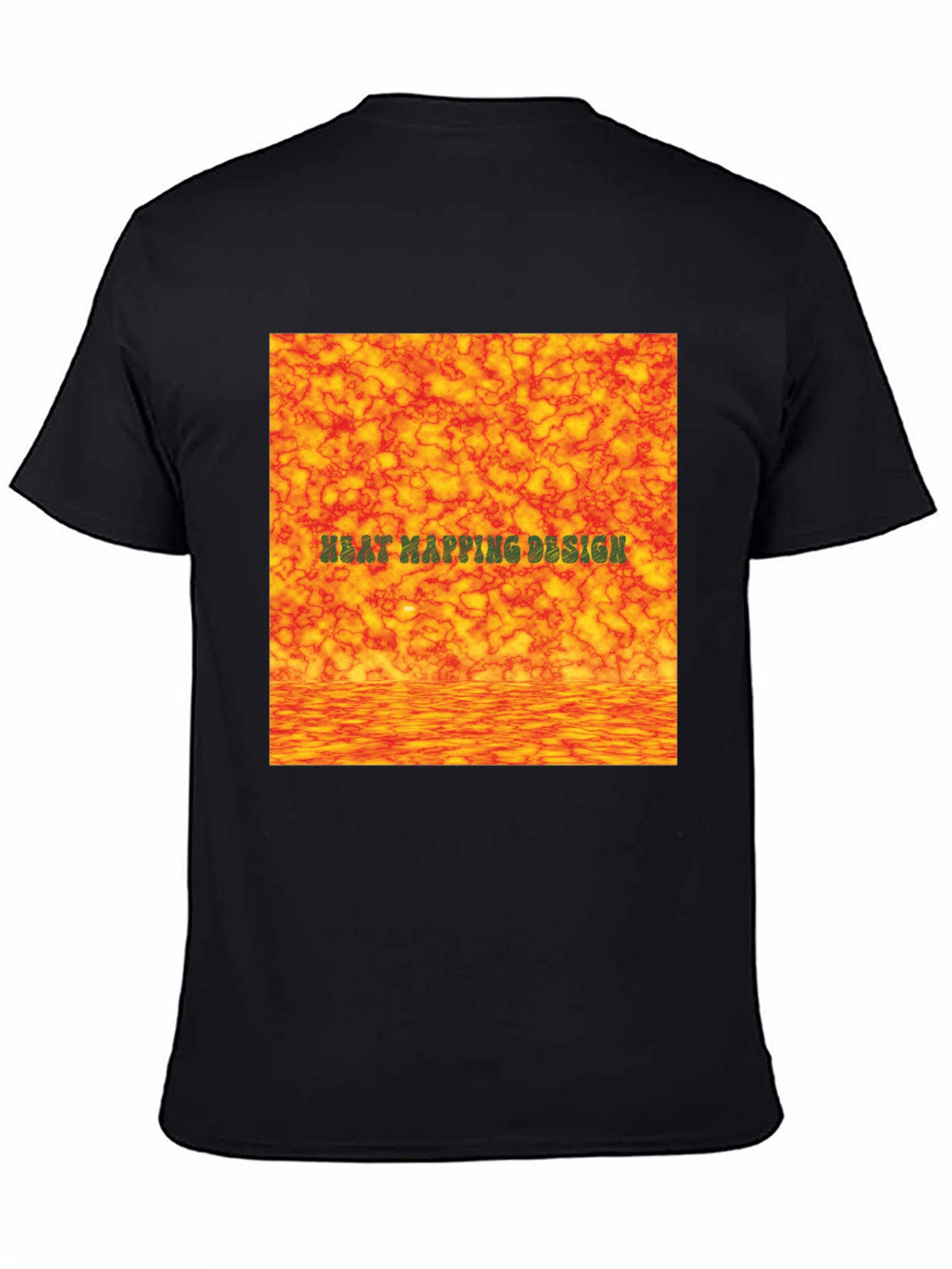Heat Mapping Design Black T-Shirt