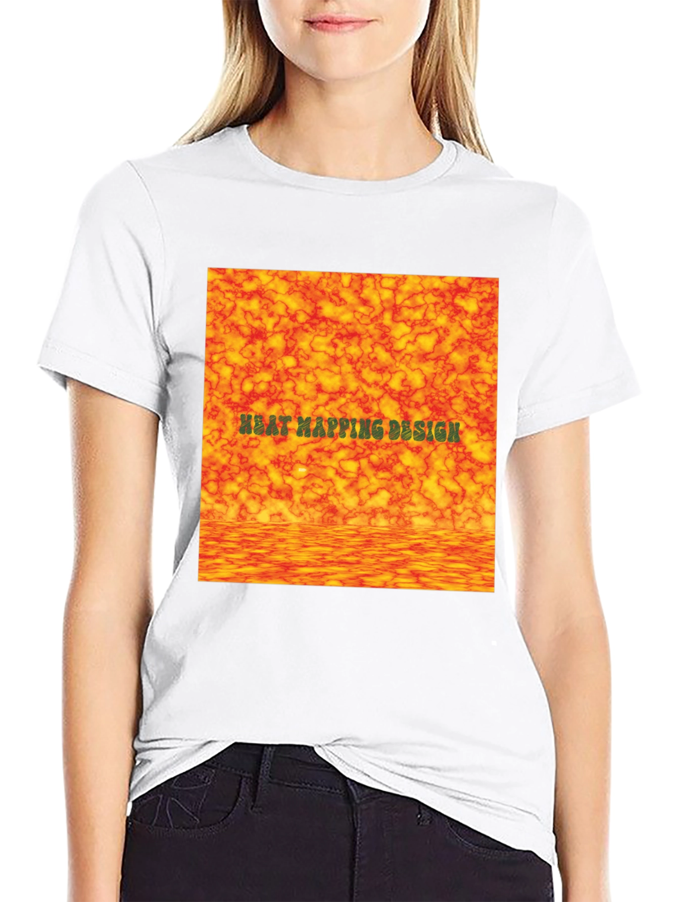 Heat Mapping Design Black T-Shirt