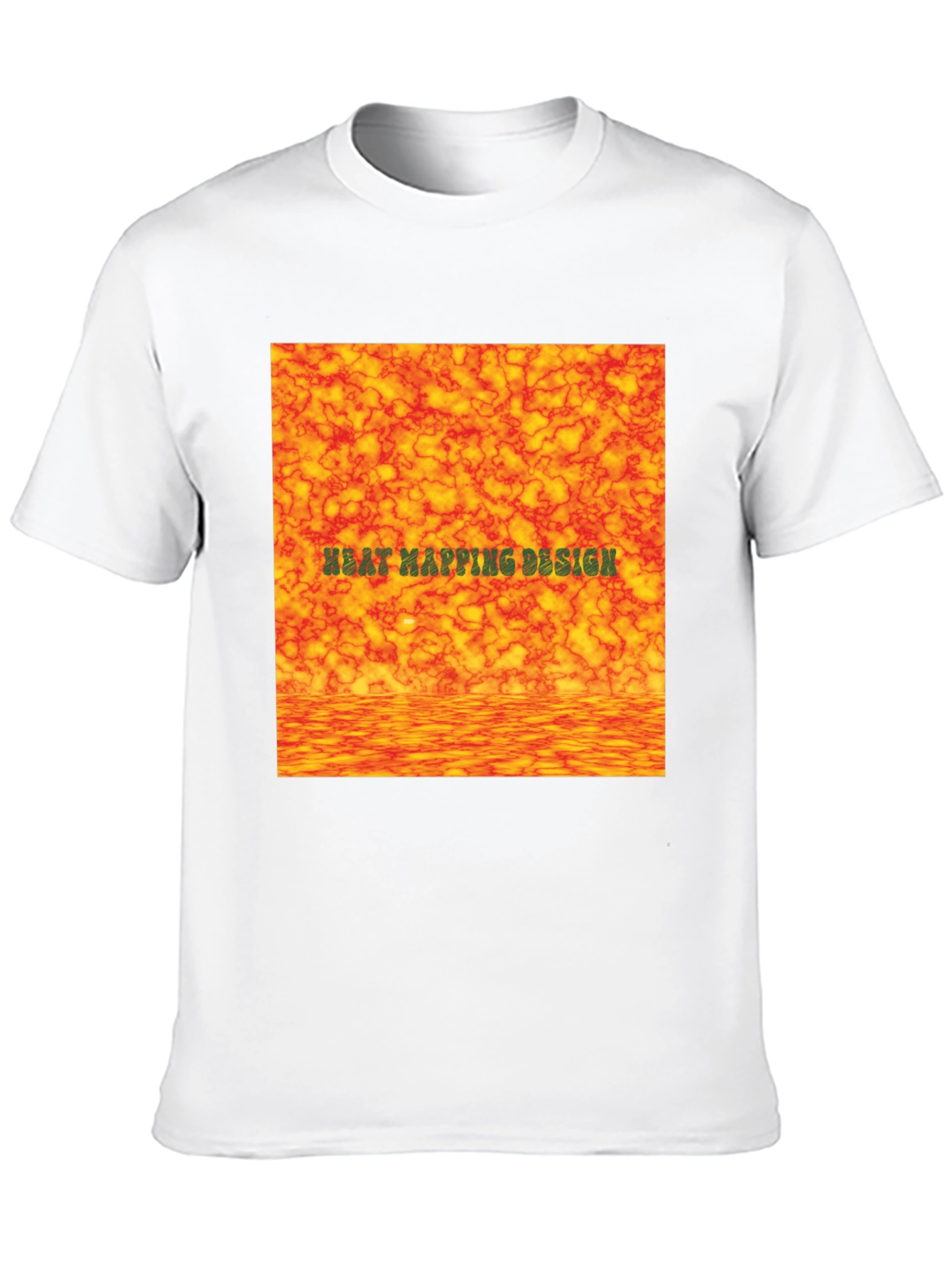 Heat Mapping Design Black T-Shirt