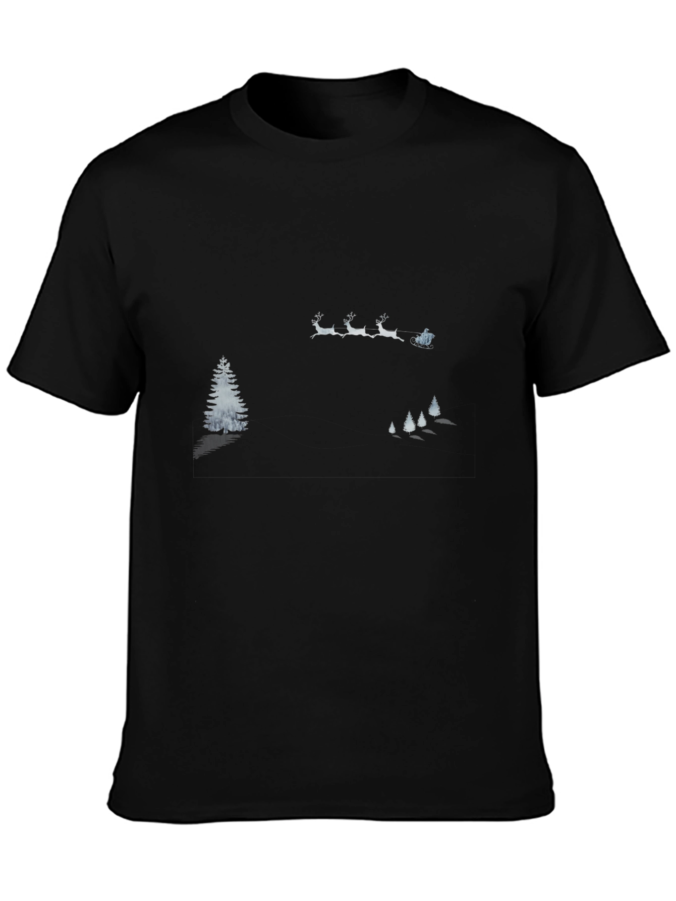 Winter Scene Graphic Tee - Black