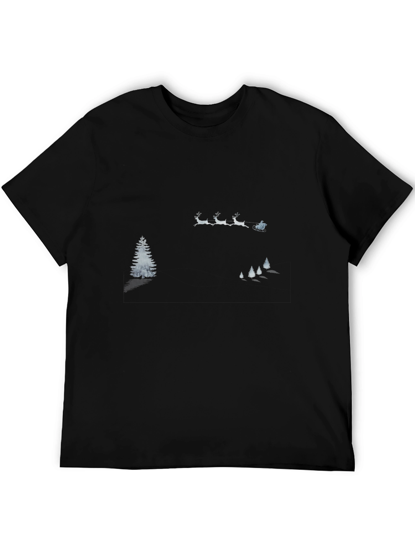 Winter Scene Graphic Tee - Black