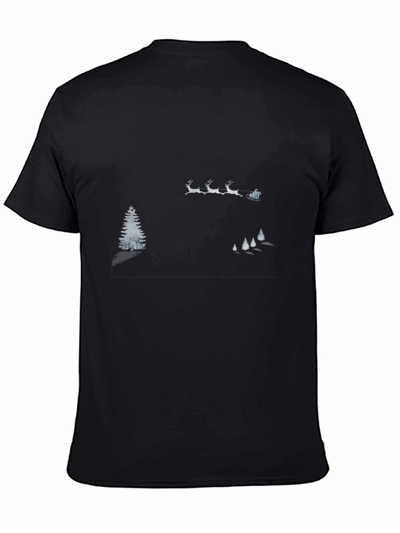 Winter Scene Graphic Tee - Black