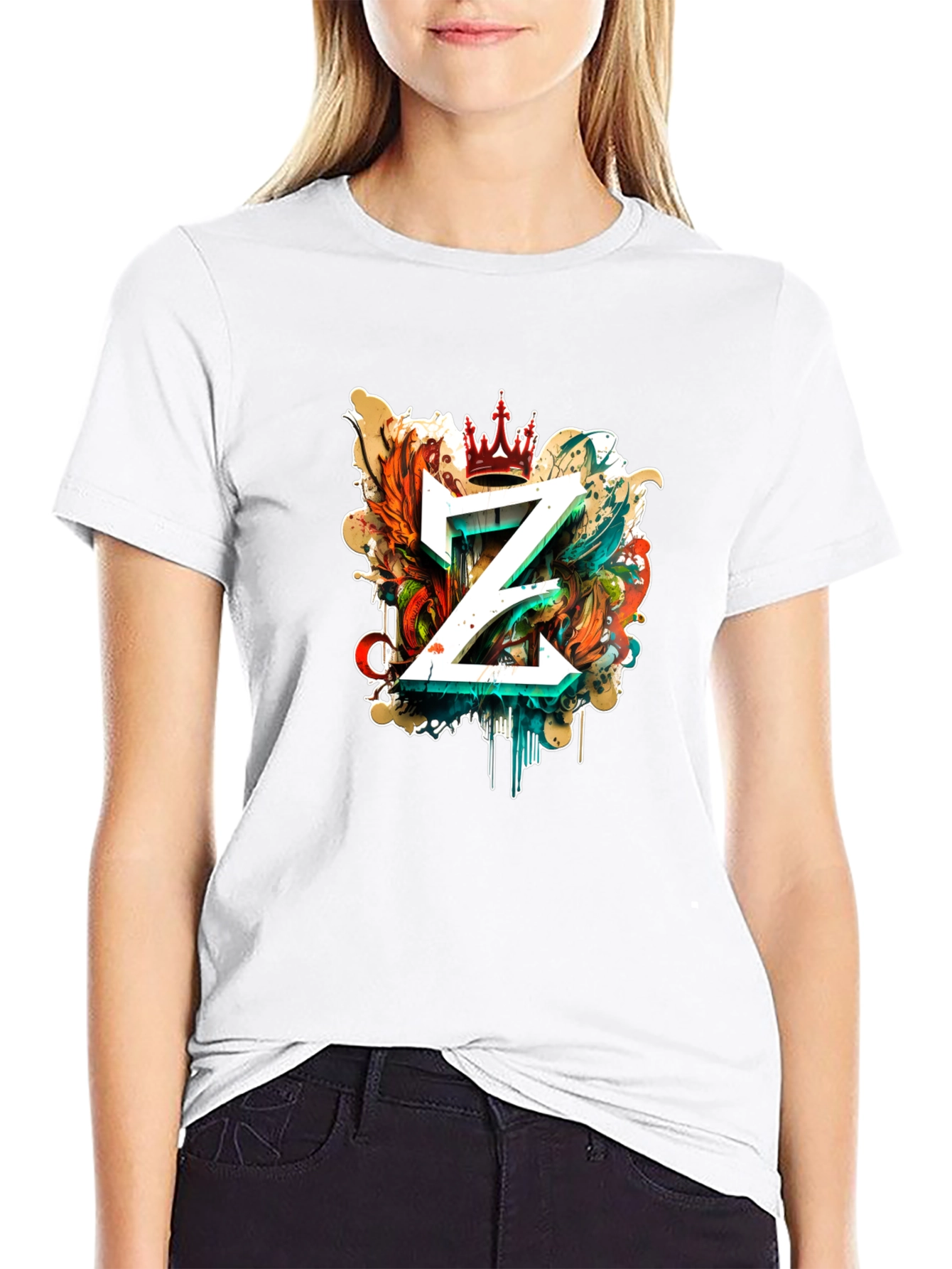 Mens Black T-Shirt with Z Graphic