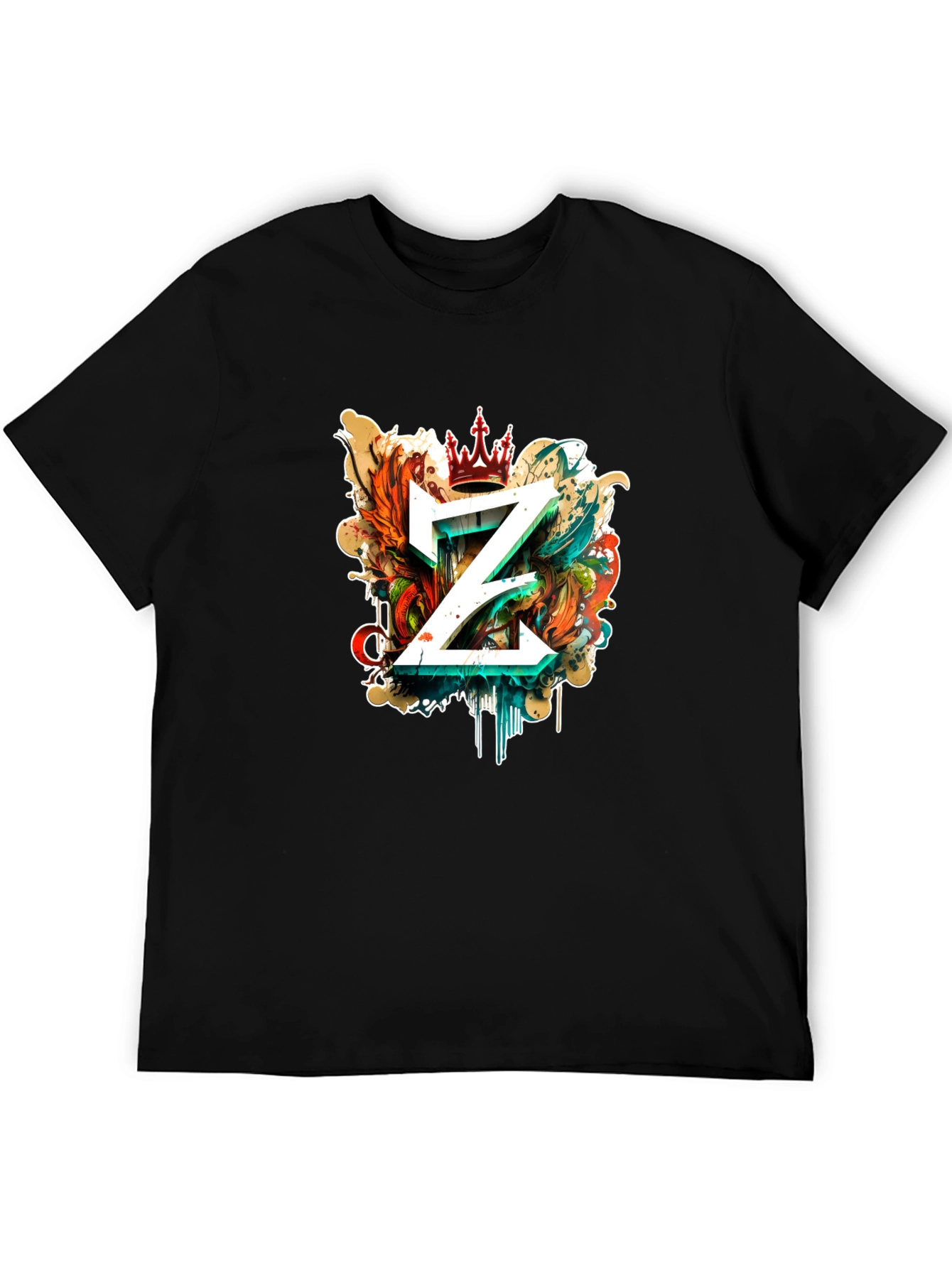 Mens Black T-Shirt with Z Graphic