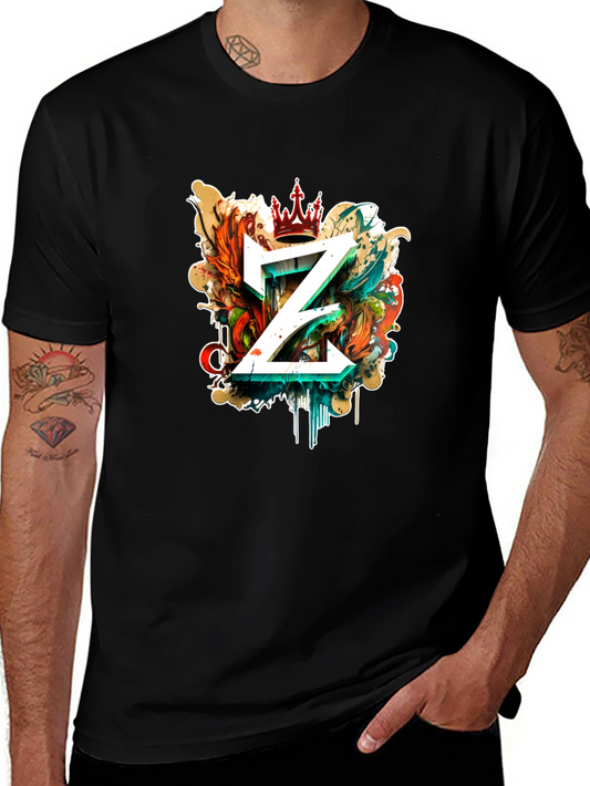 Mens Black T-Shirt with Z Graphic