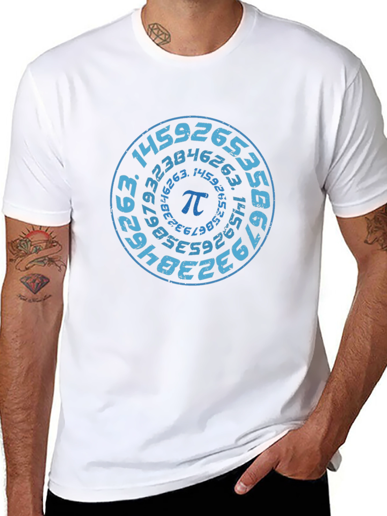 Pi Symbol T-Shirt - Circular Math Design