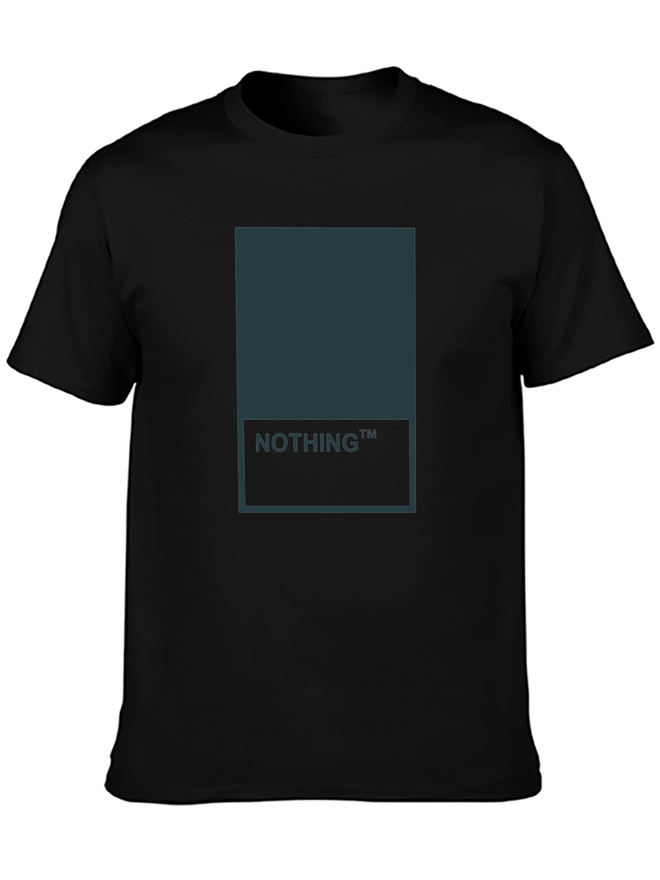 Minimalist Nothing Graphic Tee - Black