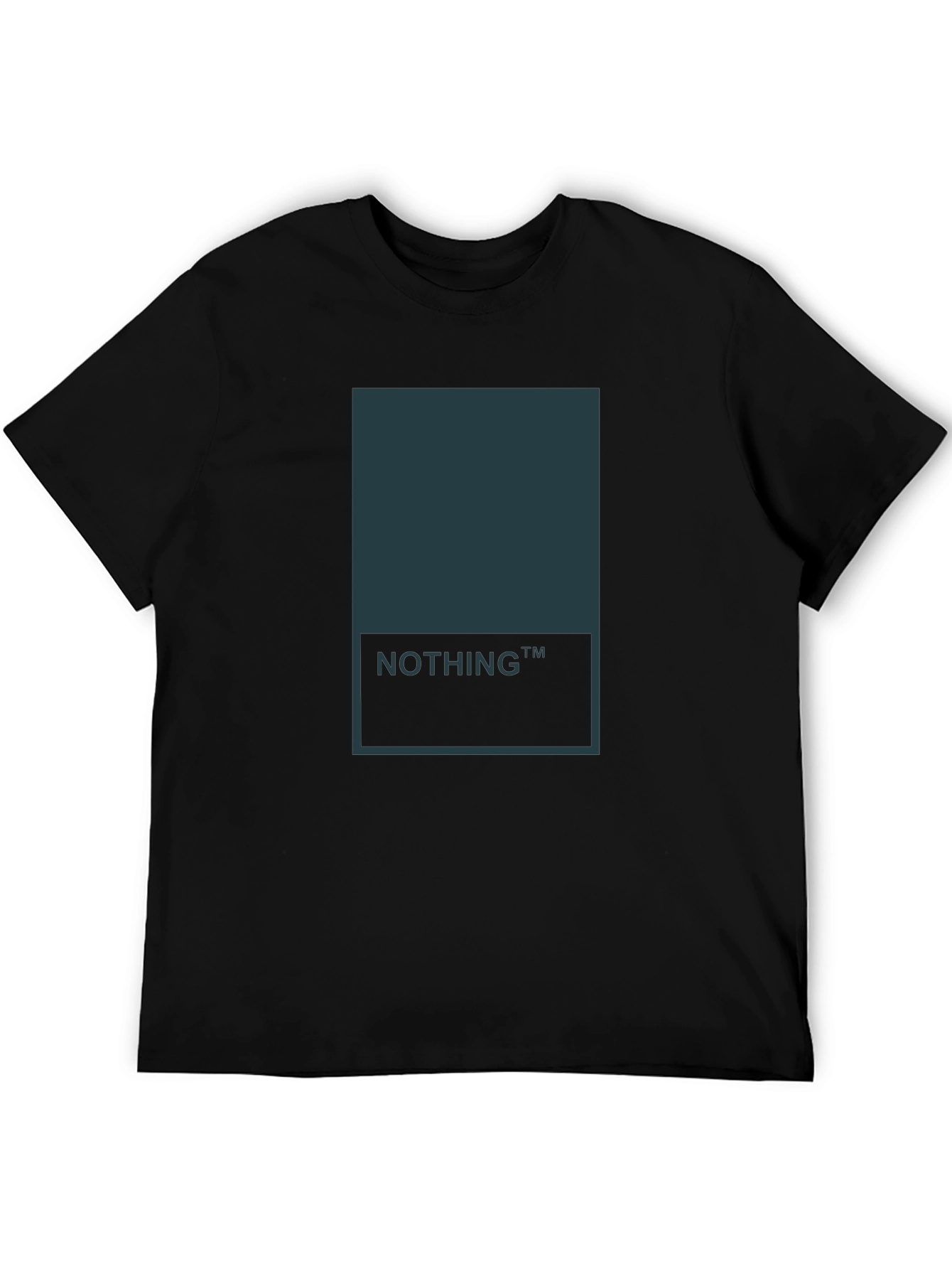 Minimalist Nothing Graphic Tee - Black