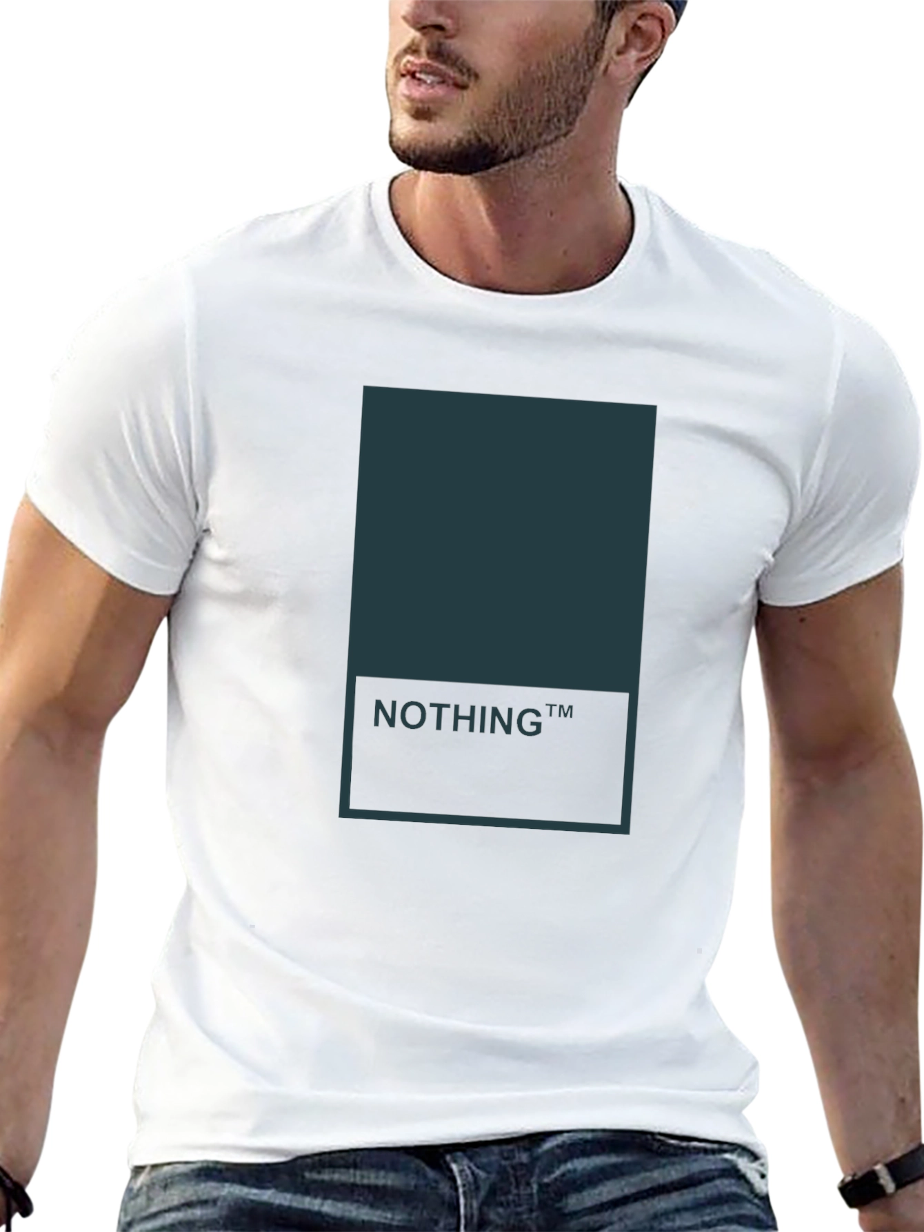 Minimalist Nothing Graphic Tee - Black